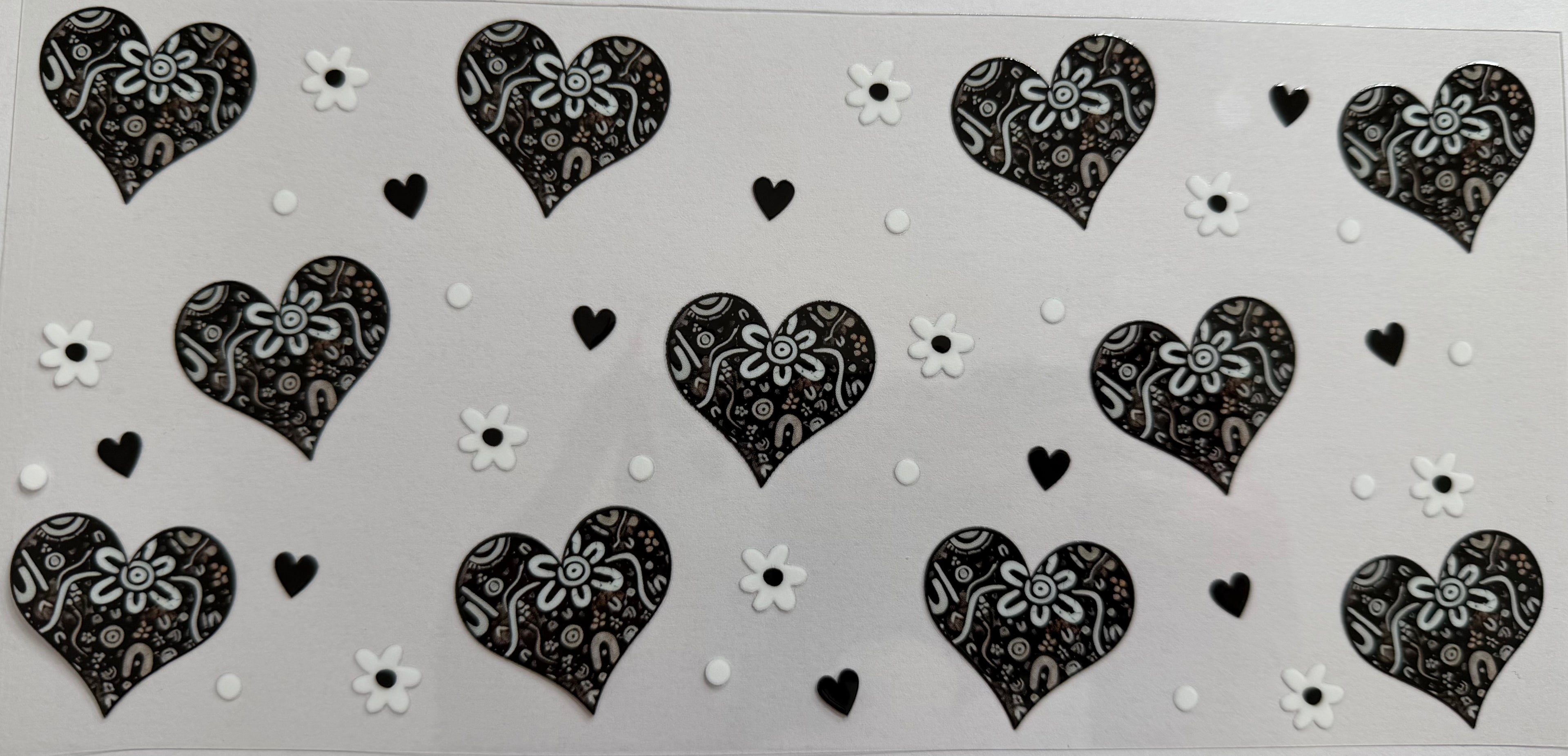 Heart symbols 16oz Uv DTF Wrap #2