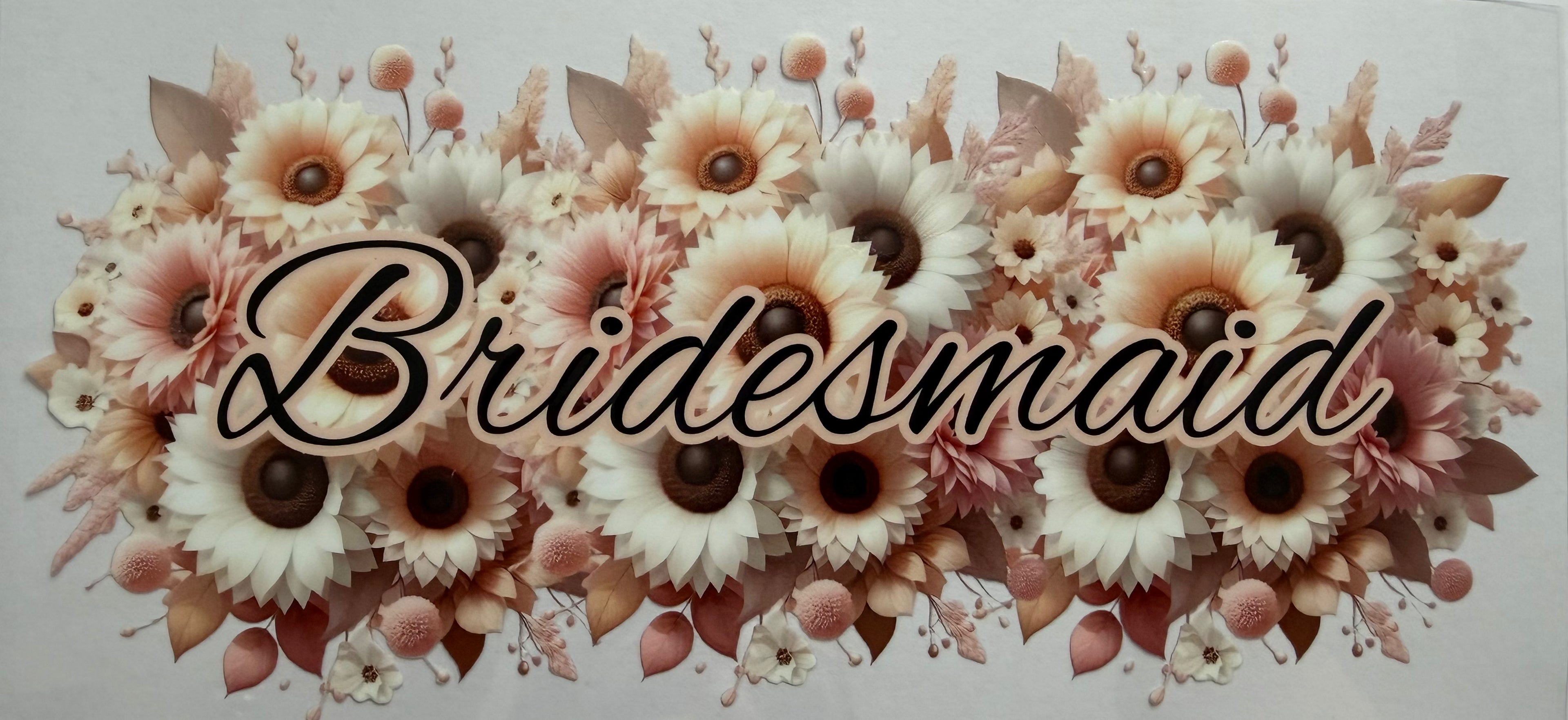 Bridesmaid 16oz Uv DTF Wrap