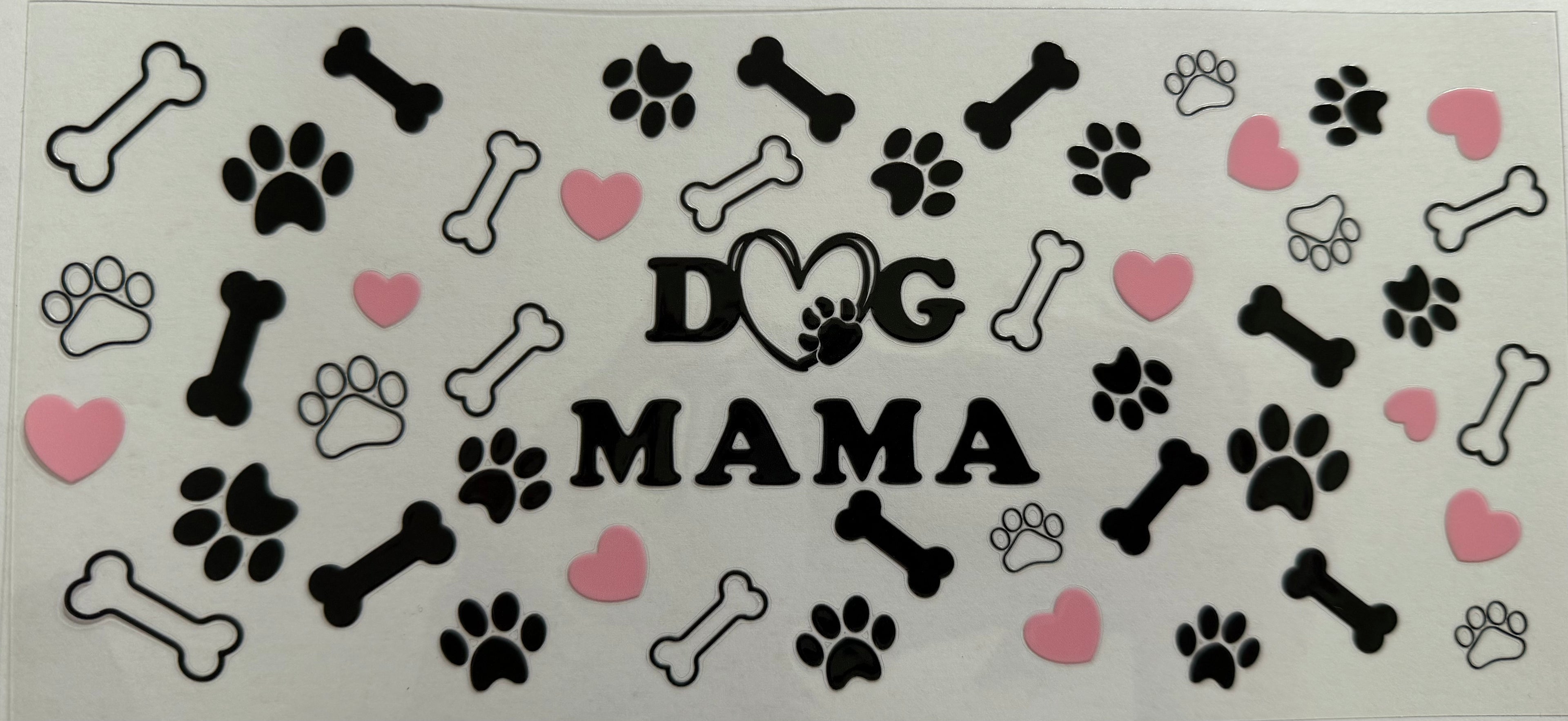 Dog Mama 16oz Uv DTF Wrap