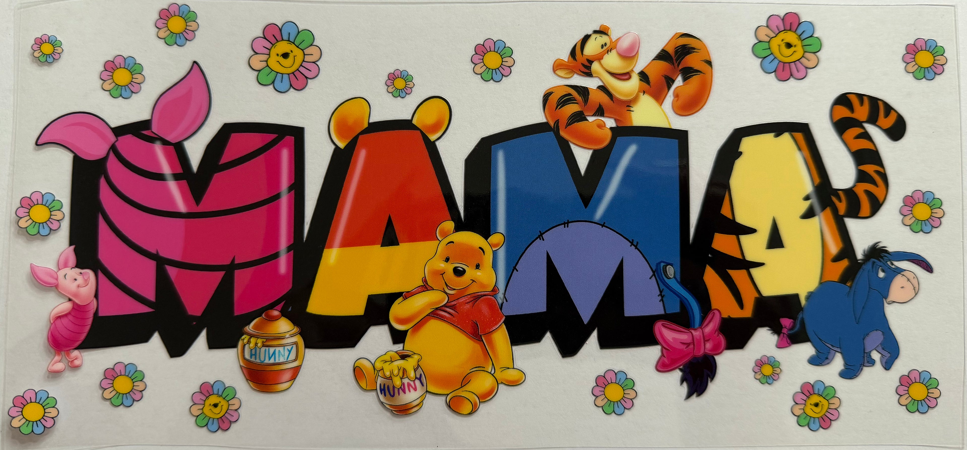Winnie the Pooh Mama 16oz Uv DTF Wrap