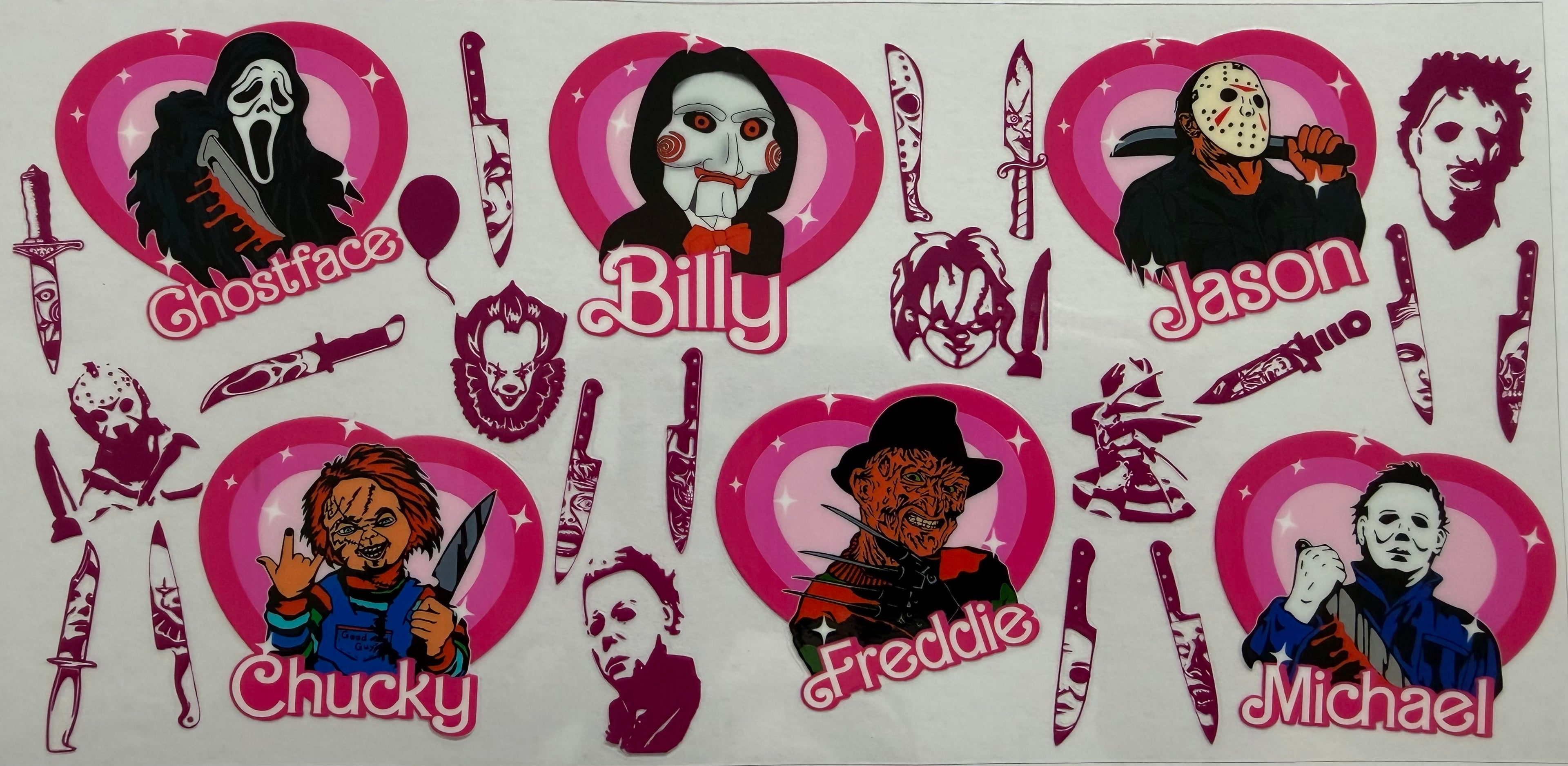 Horror Family 16oz Uv DTF Wrap #4