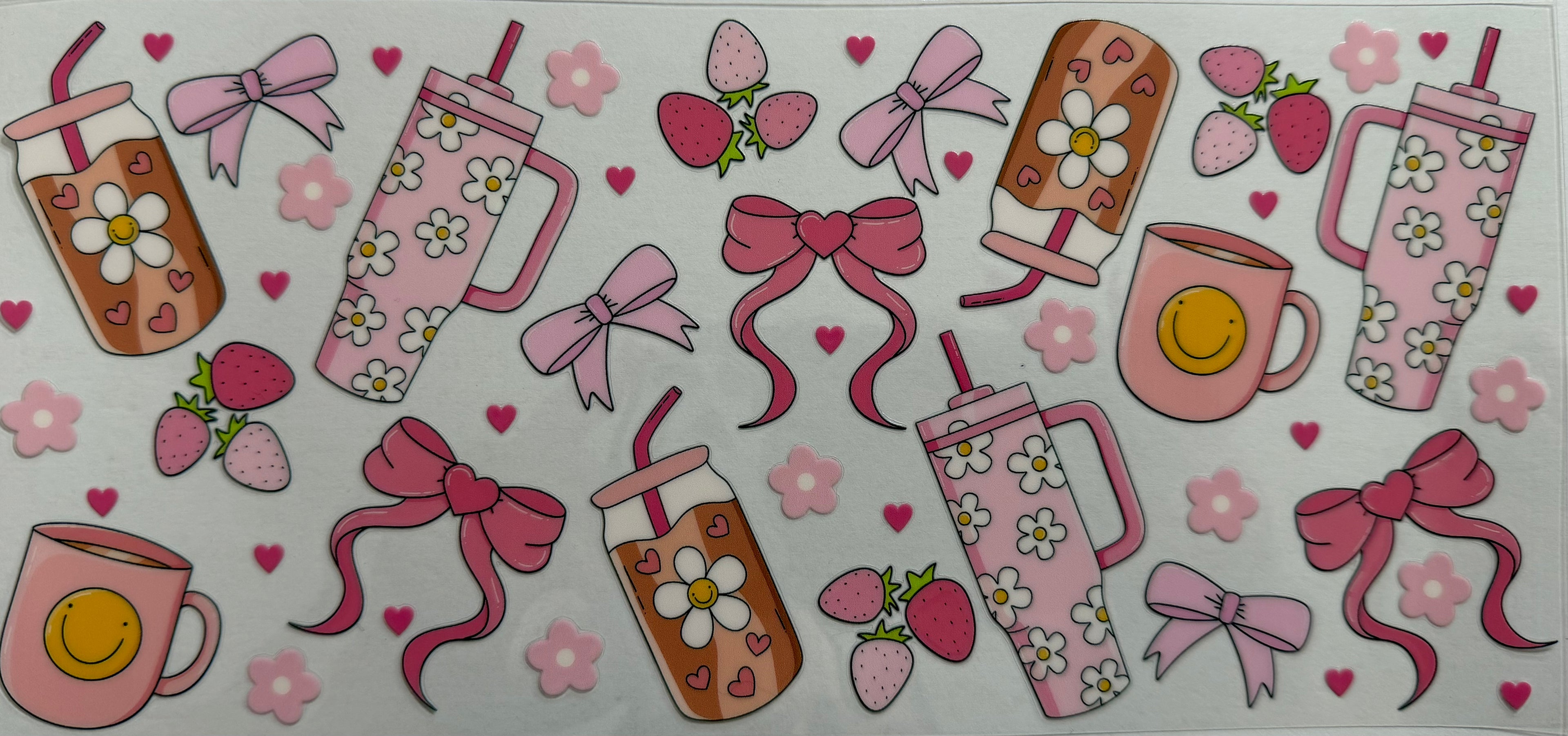 Cute tumblers 16oz Uv DTF Wrap