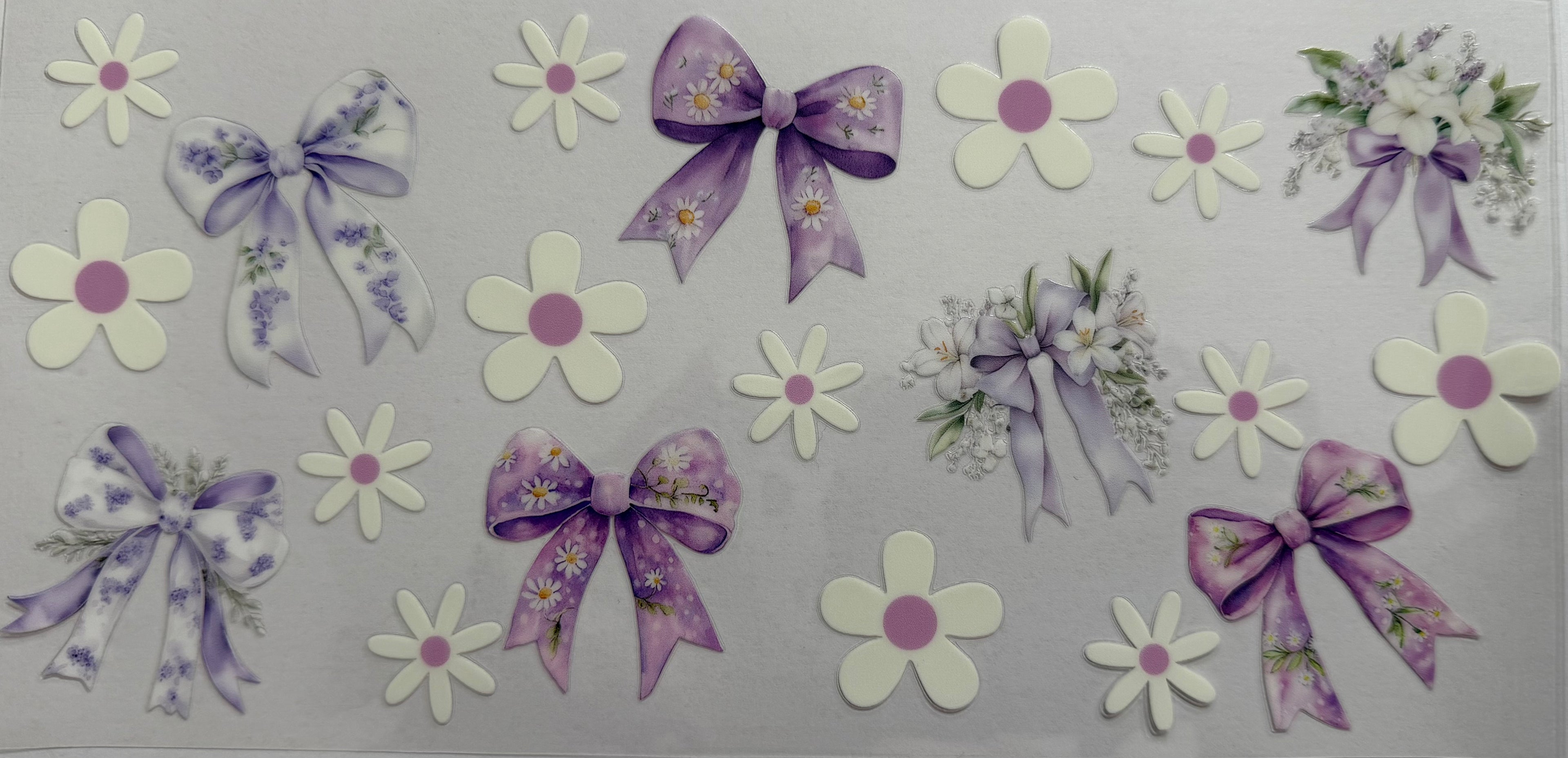 Purple bows 16oz Uv DTF Wrap