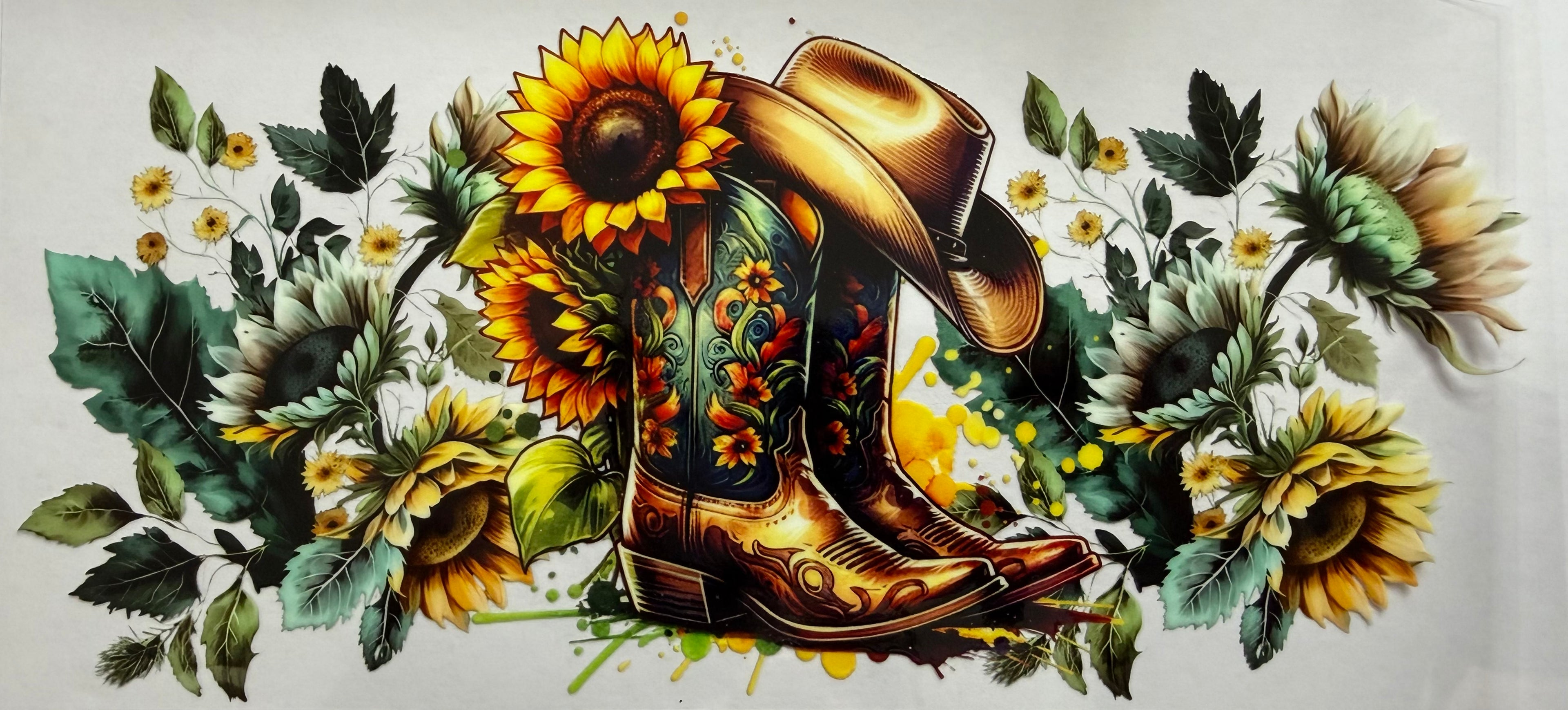 Country boots 16oz Uv DTF Wrap