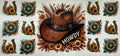 Howdy cowboy hat 16oz Uv DTF Wrap