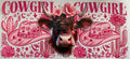 Light pink cowgirl highland cow 16oz Uv DTF Wrap