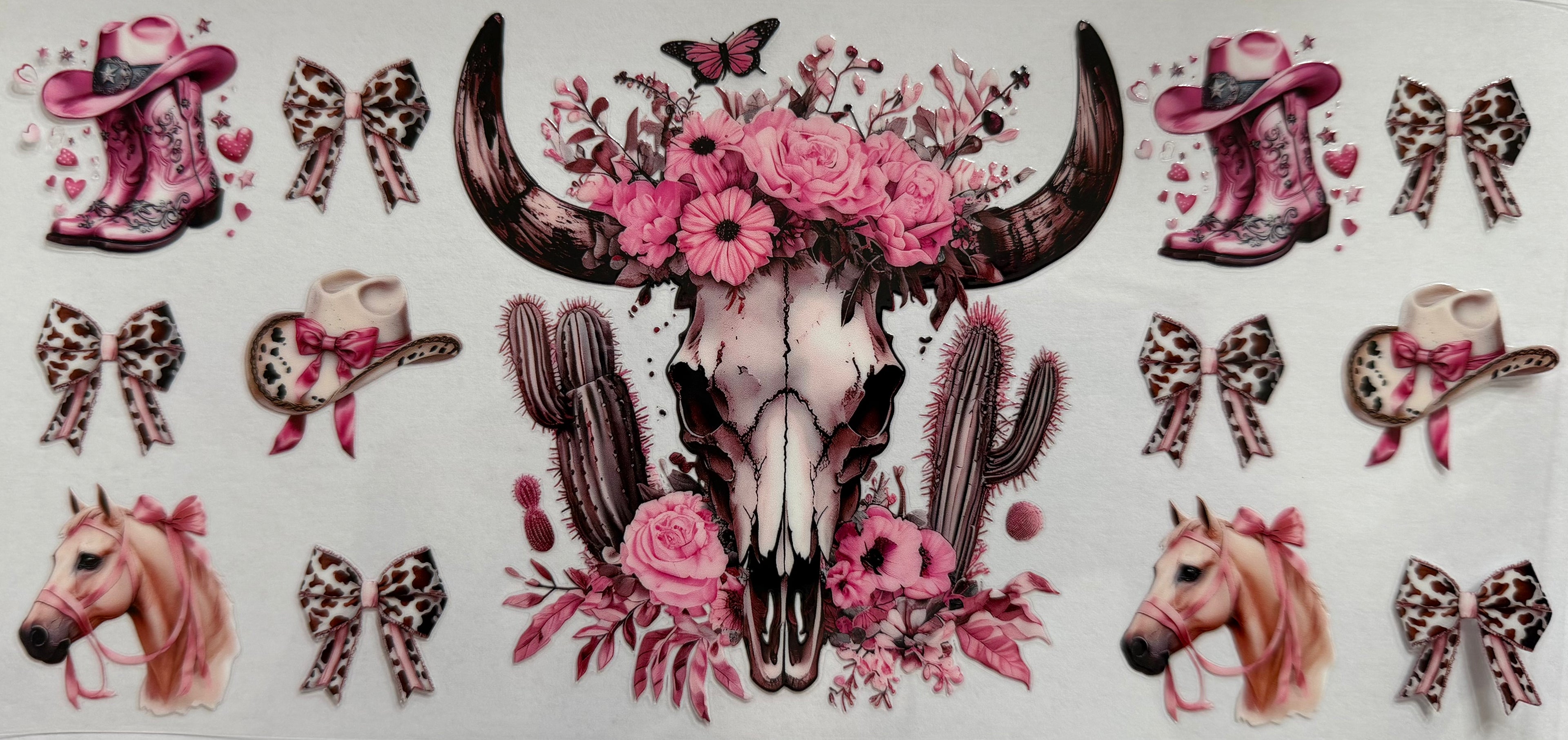 Pink country 16oz Uv DTF Wrap