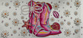 Pink country boots 16oz Uv DTF Wrap