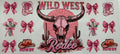 Pink Wild West rodeo 16oz Uv DTF Wrap