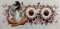 Girl with flower 16oz Uv DTF Wrap