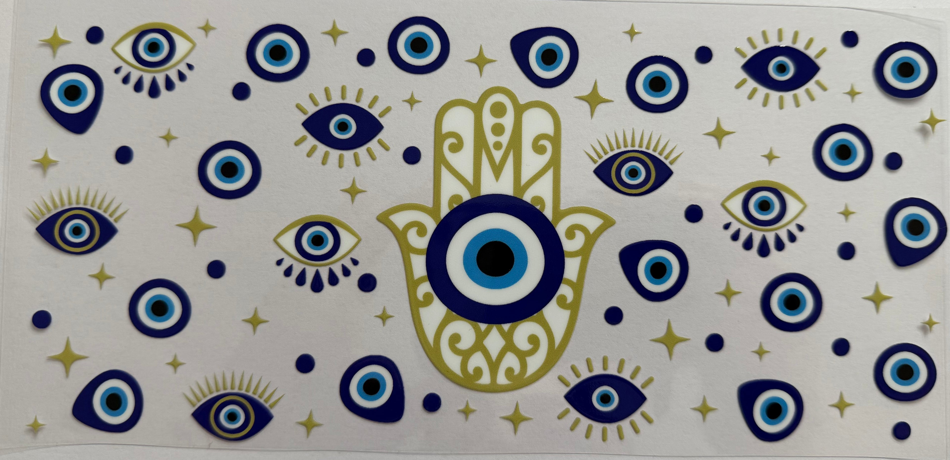 Evil eye hand 16oz Uv DTF Wrap