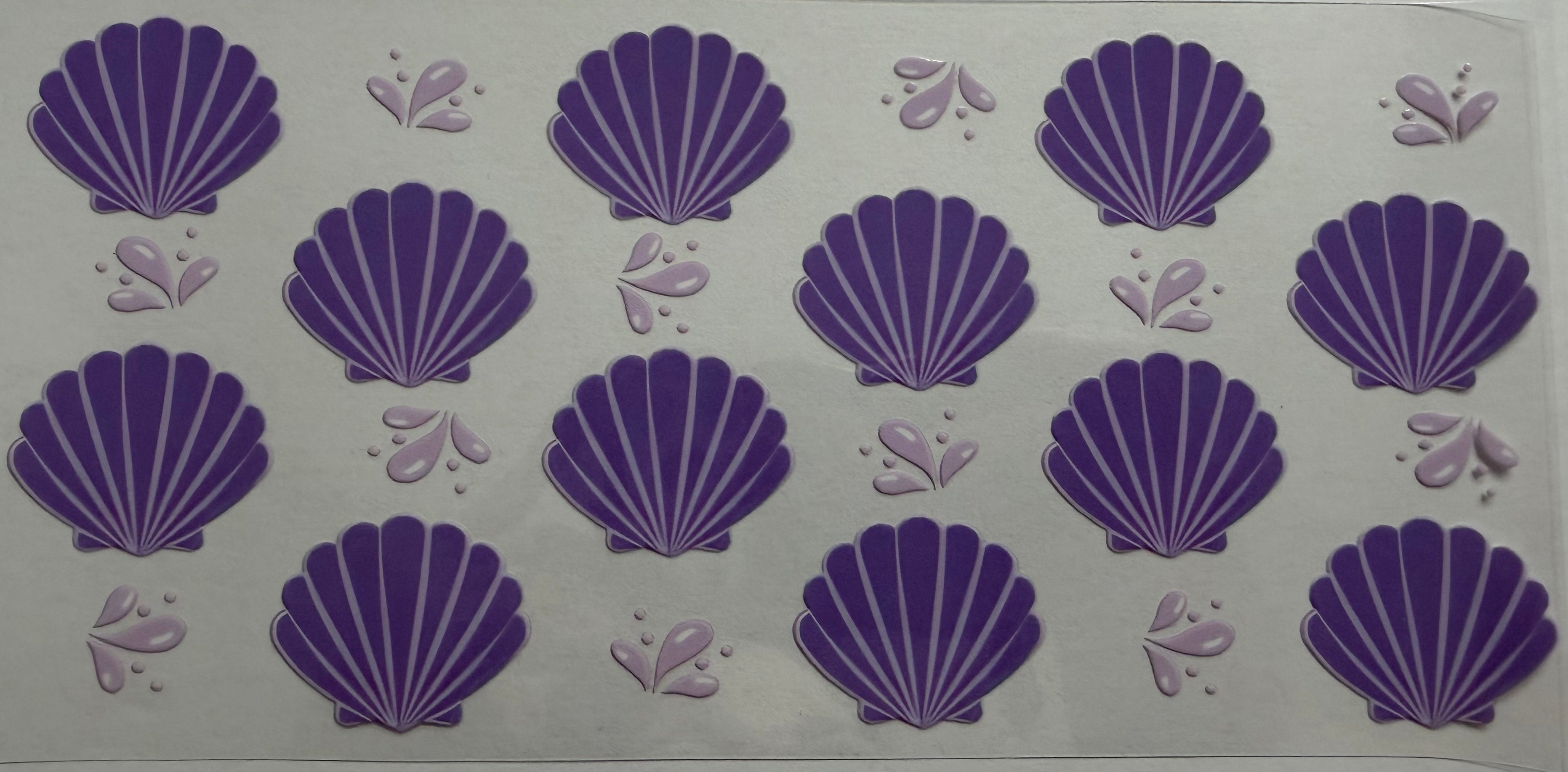 Purple shells 16oz Uv DTF Wrap