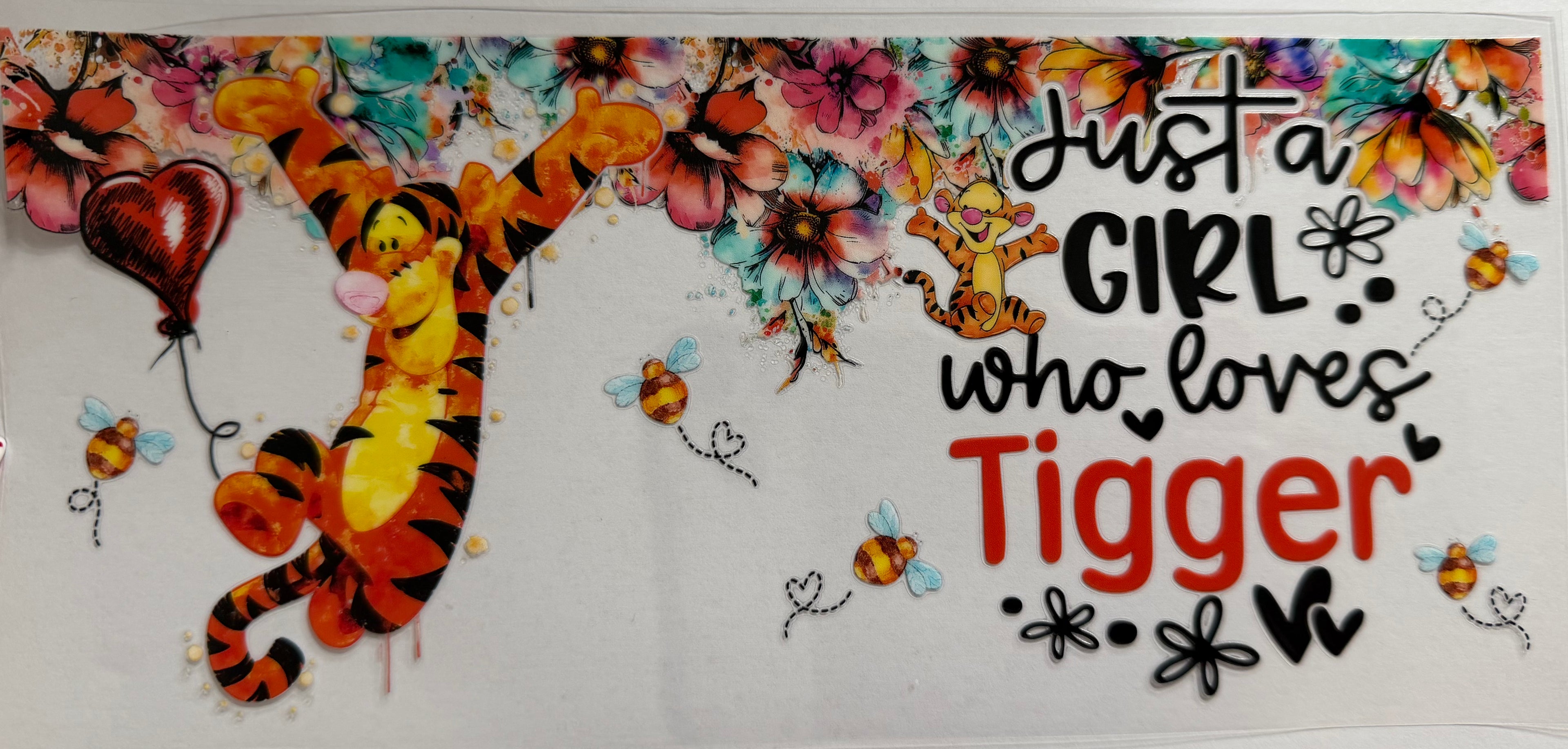 Just a girl who loves Tigger 16oz Uv DTF Wrap