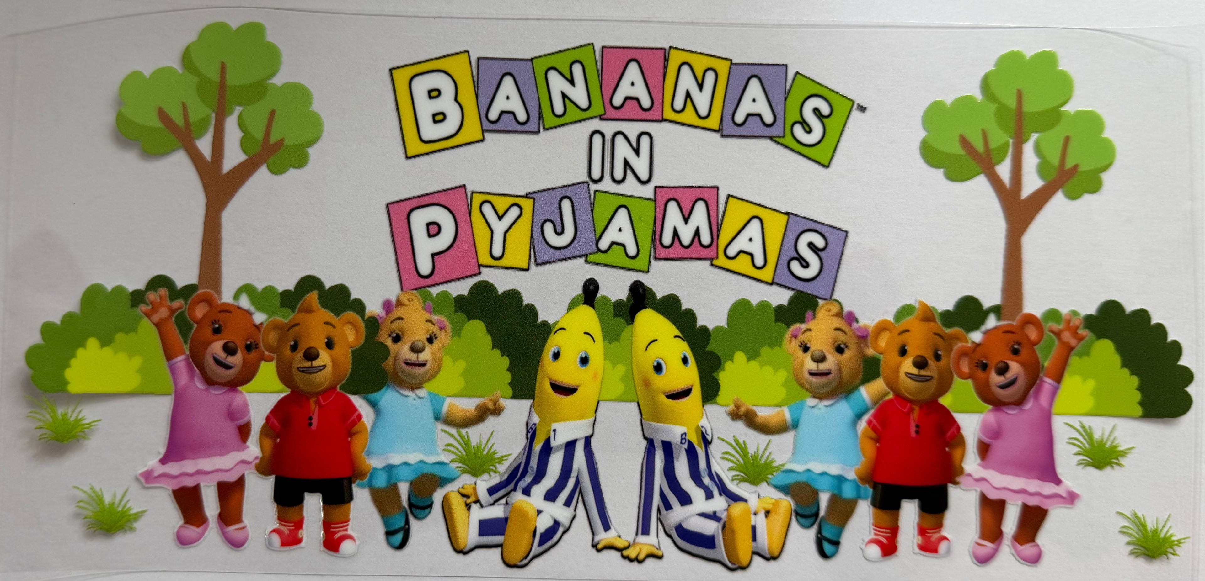 Banana in pyjamas 16oz Uv DTF Wrap