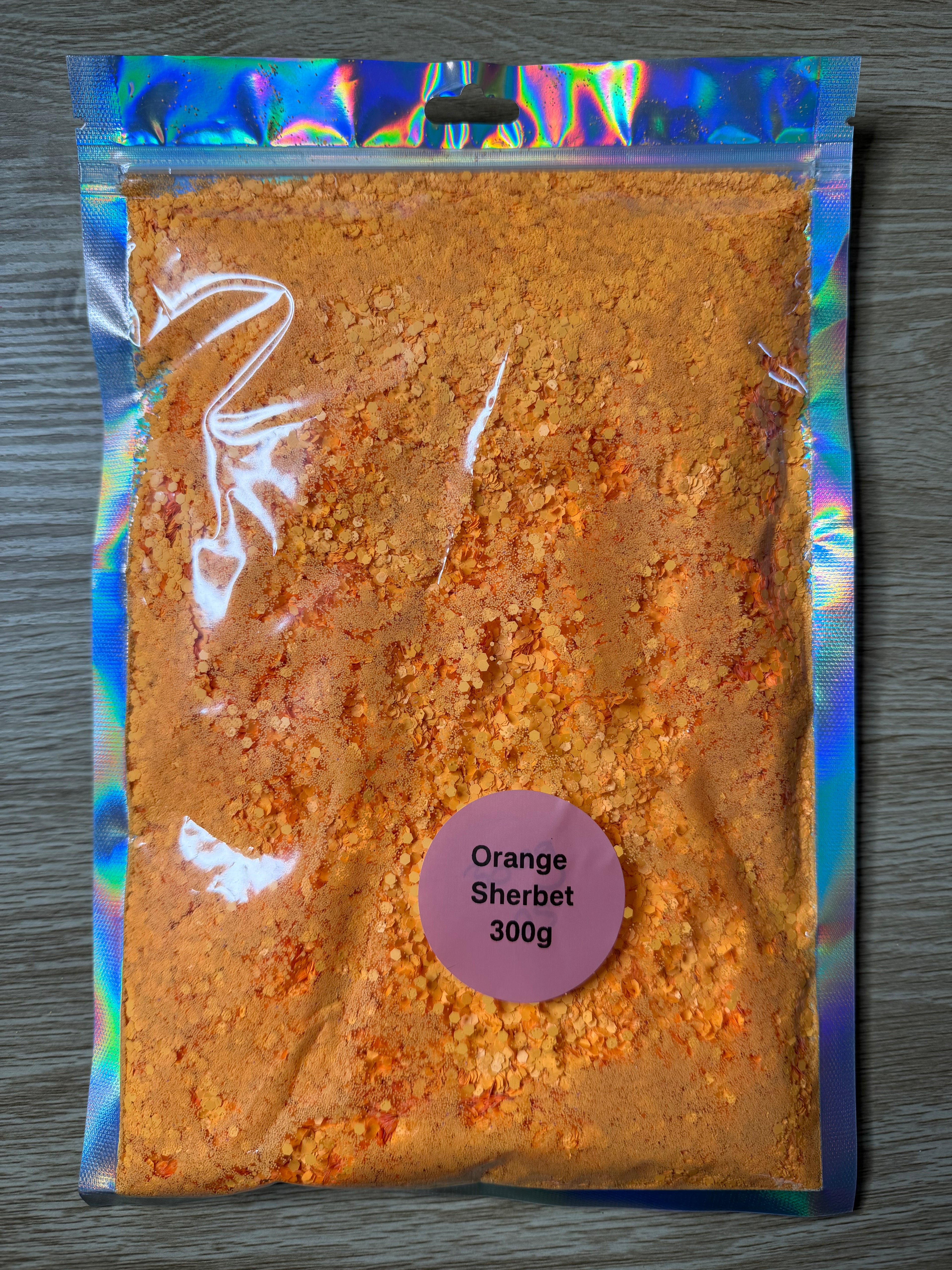 Orange Sherbert Chunky Glitter 300 Grams
