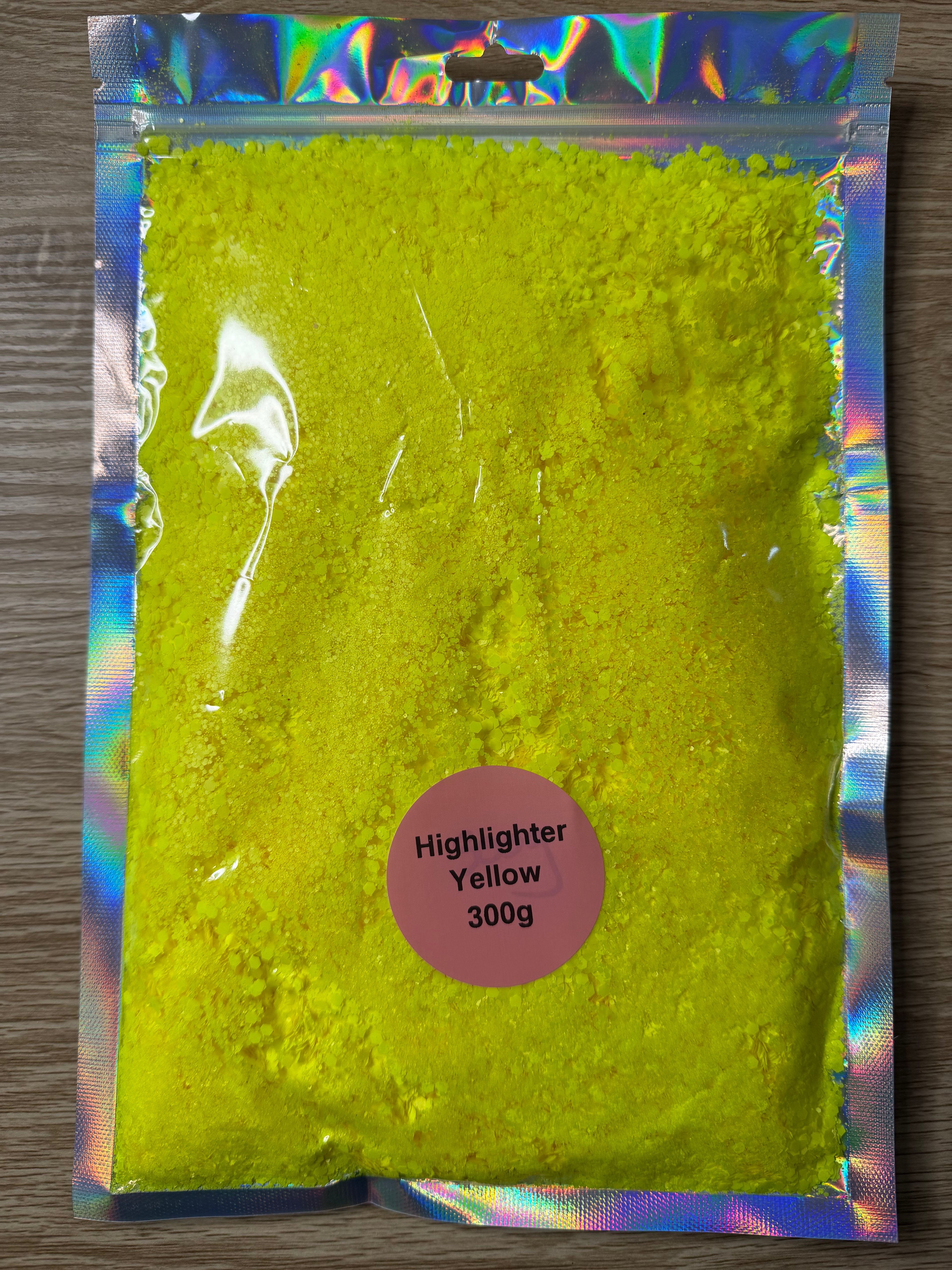 Highlighter Yellow Chunky Glitter 300 Grams