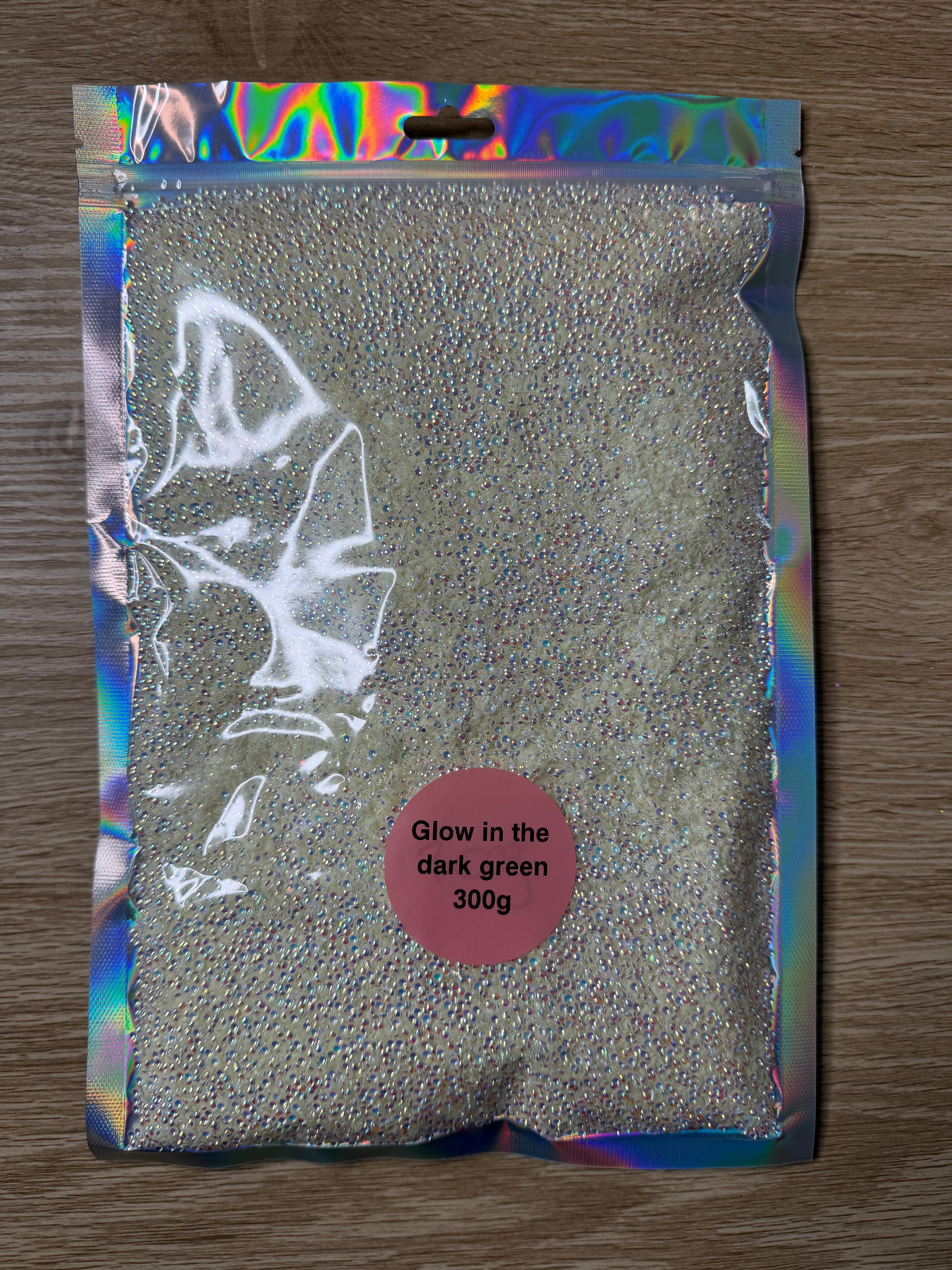 Glow In The Dark Green Chunky Glitter 300 Grams