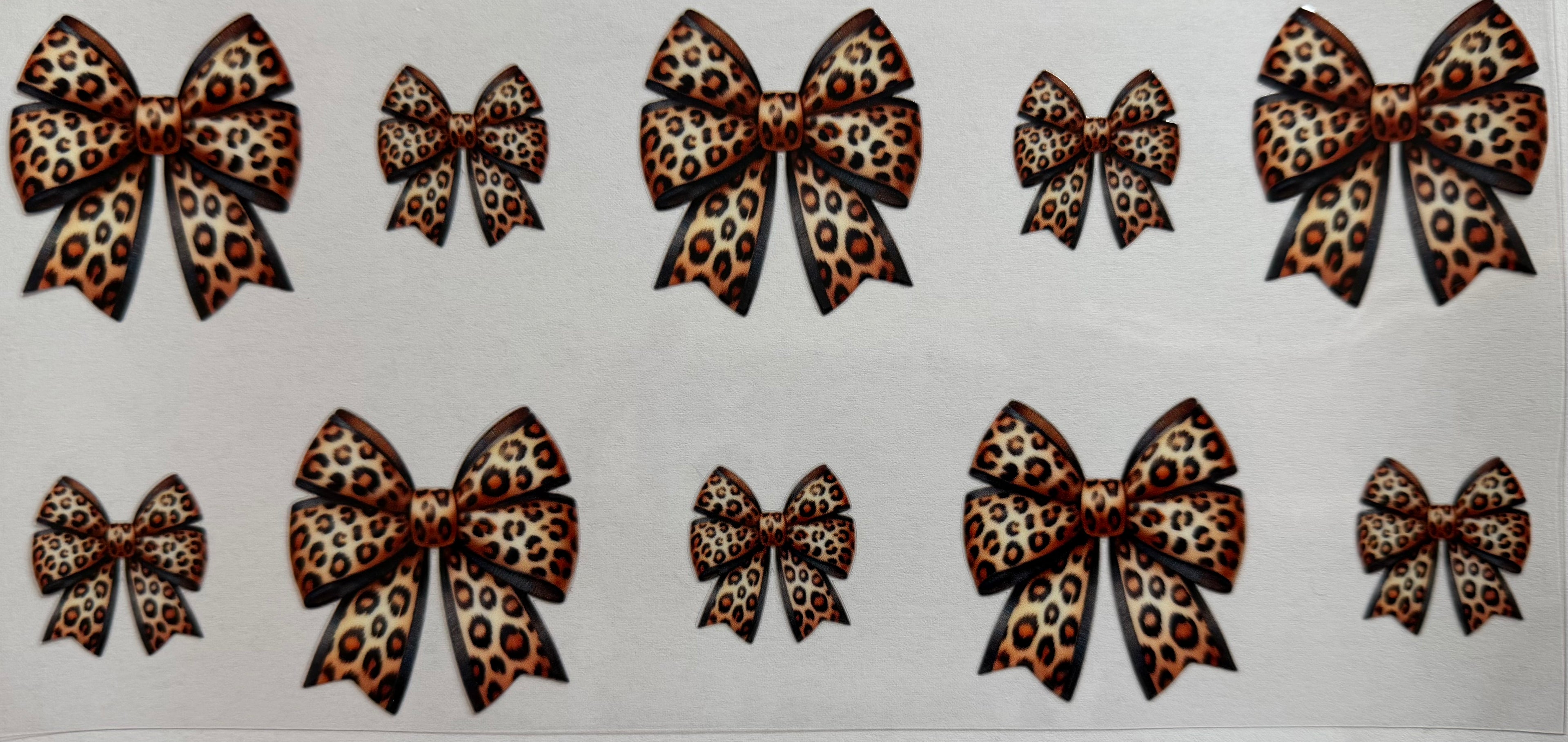 Leopard Bows 16oz Uv Dtf Wrap