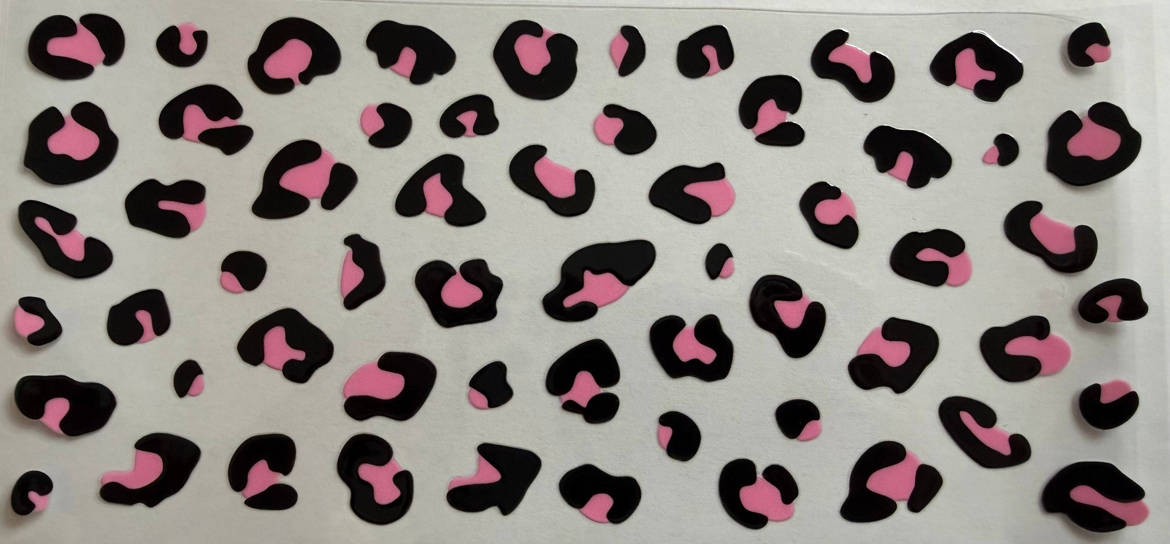 Pink Leopard 16oz Uv Dtf Wrap