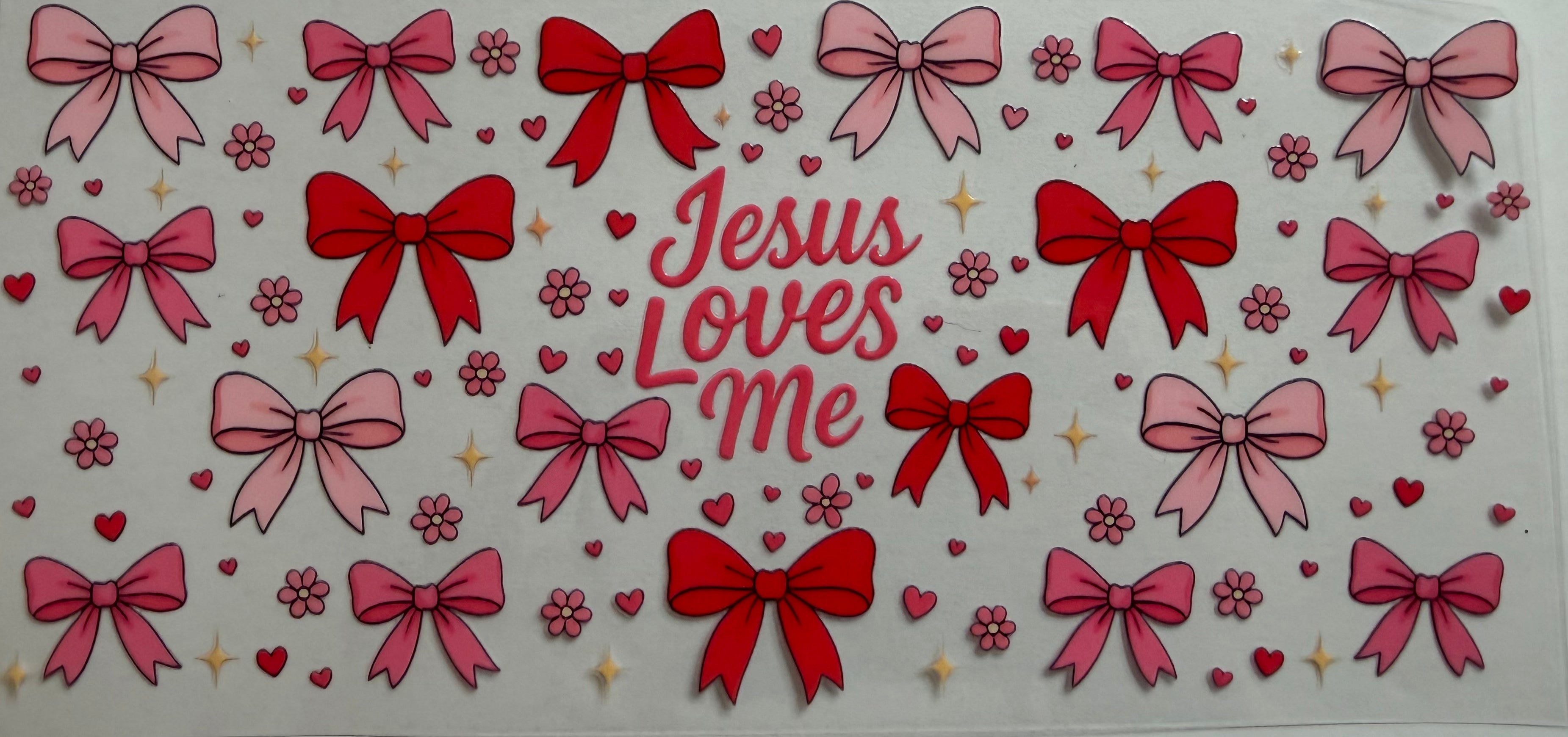 Jesus Loves Me 16oz Uv Dtf Wraps