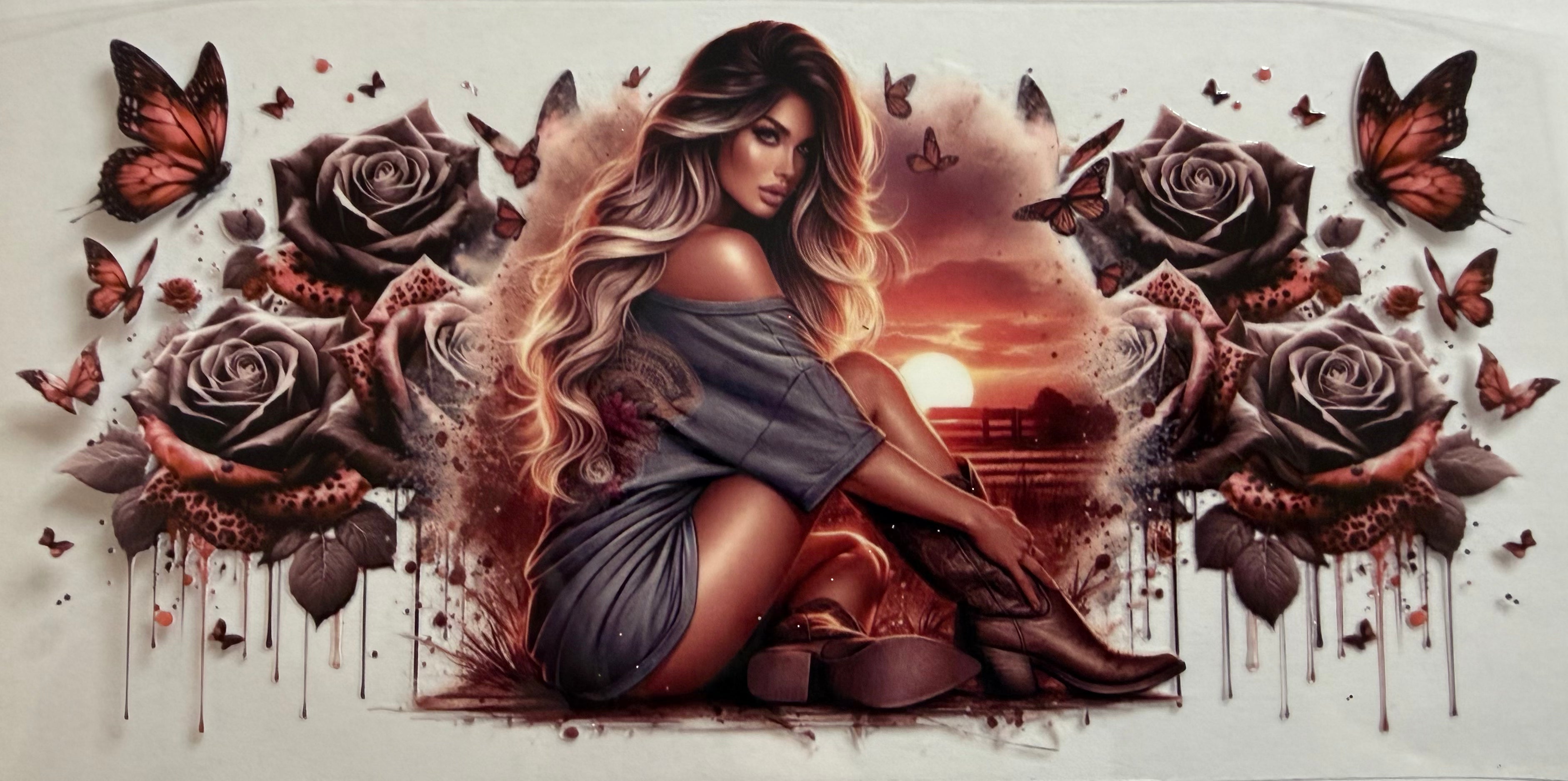 Country Girl 16oz Uv Dtf Wrap