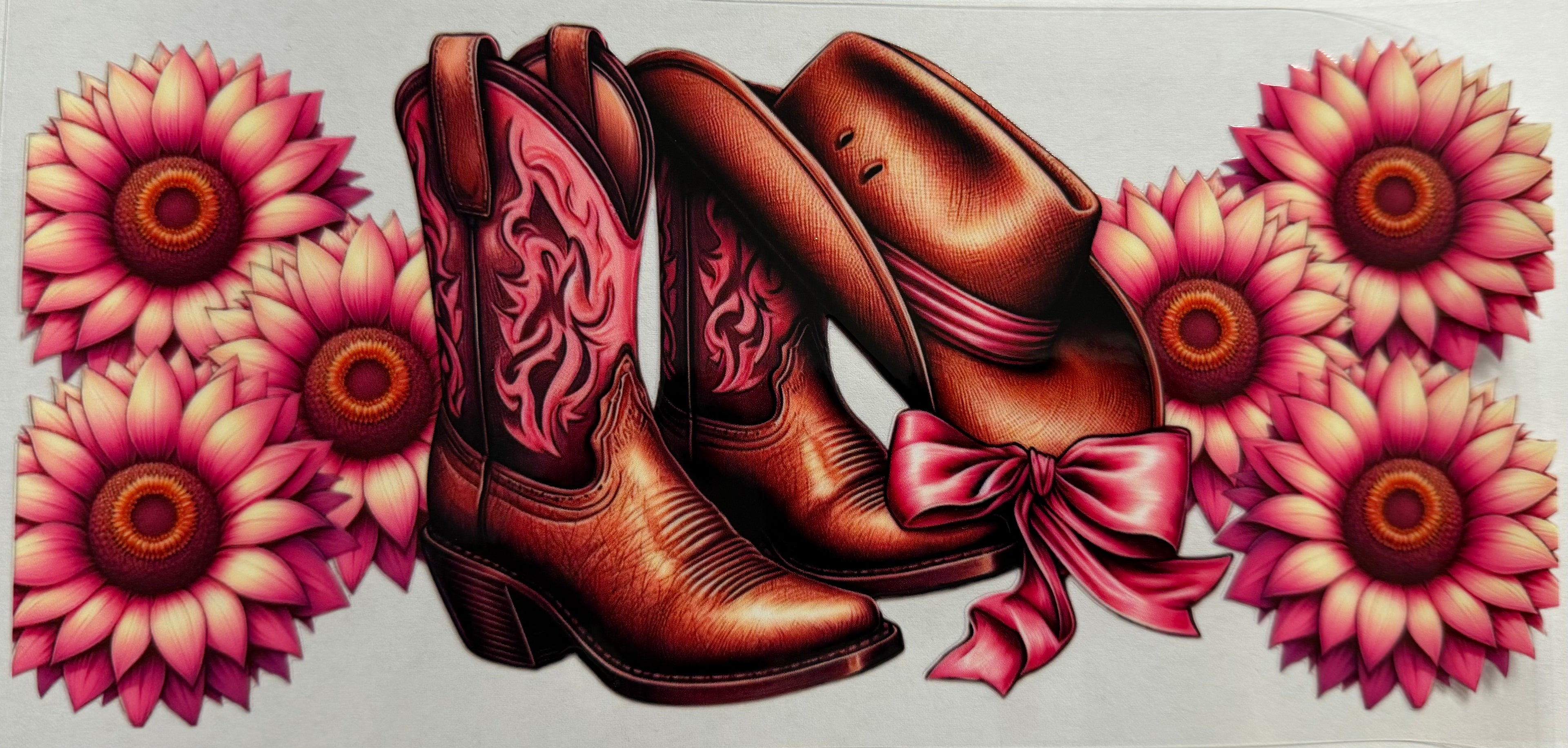 Country Boots & Hat 16oz Uv Dtf Wrap