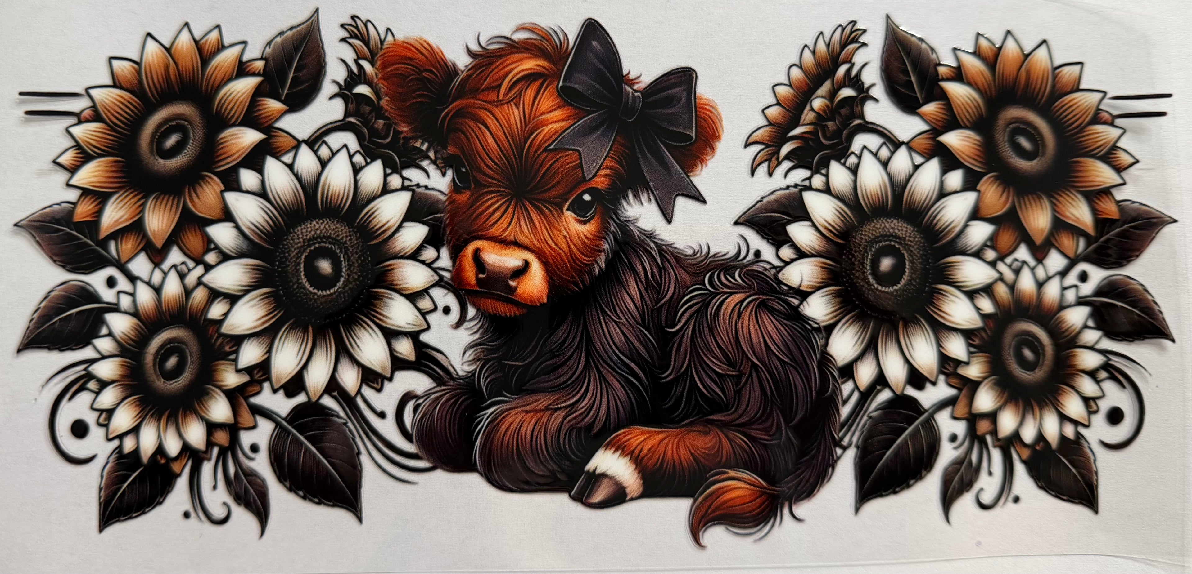 Highland Cows 16oz Uv Dtf Wrap