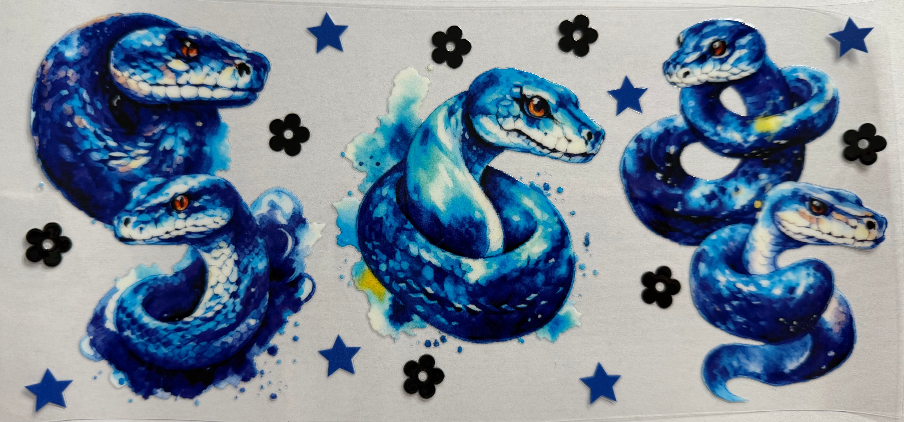 Blue Snake 16oz Uv Dtf Wrap
