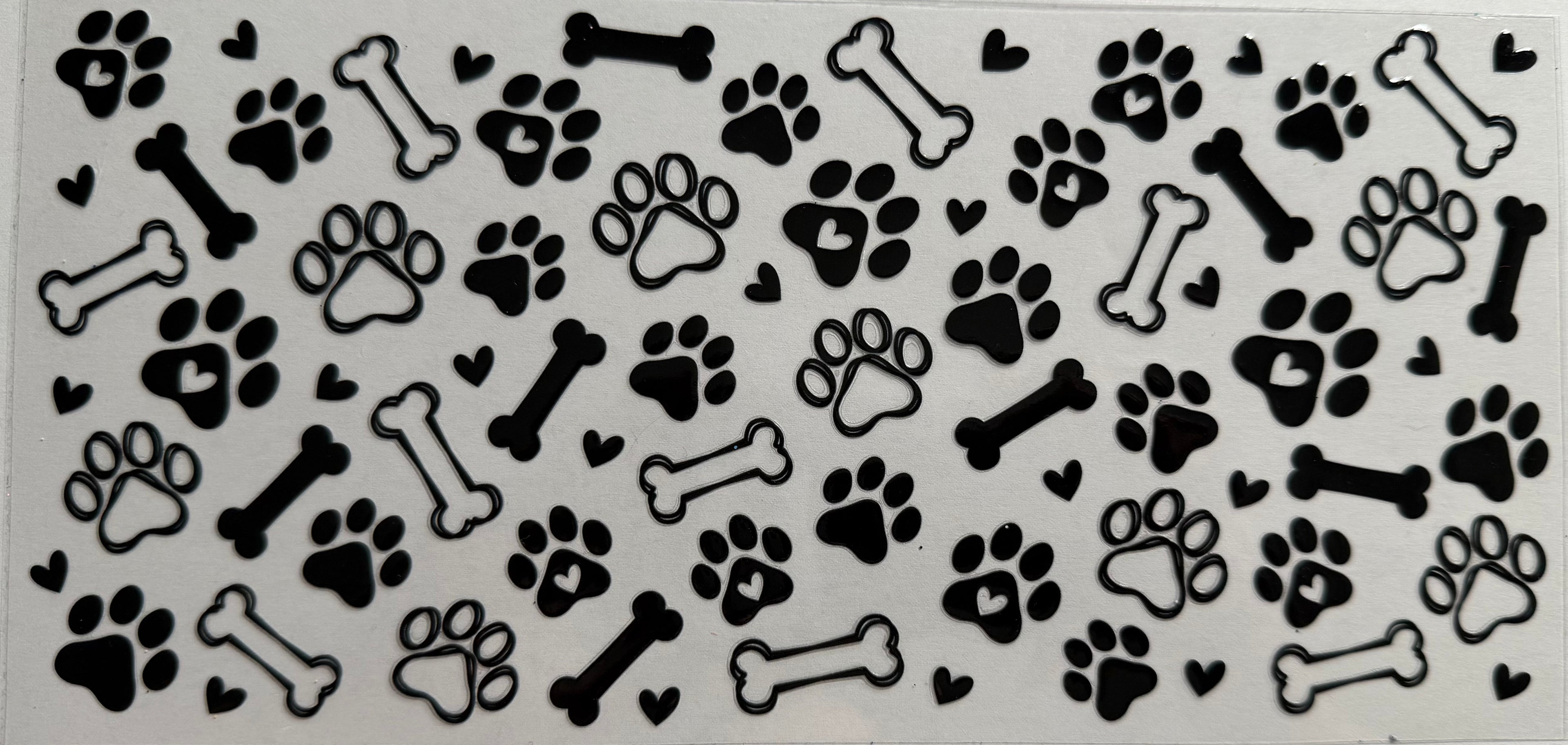 Paw Print 16oz Uv Dtf Wrap