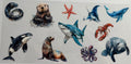 Ocean Animals 16oz Uv Dtf Wrap