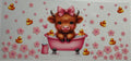 Bath Highland Cow 16oz Uv Dtf Wrap
