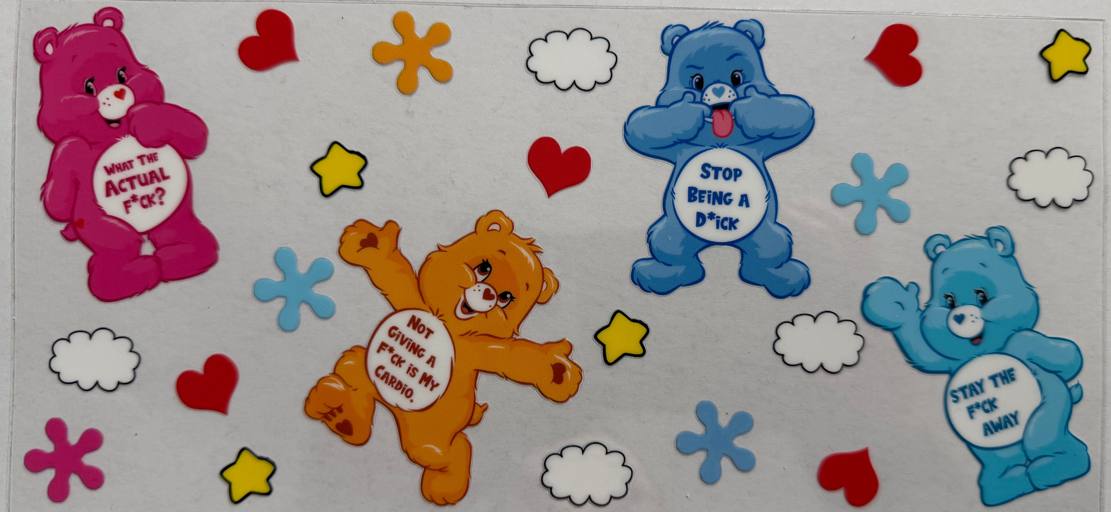 Swear Bears 16oz Uv Dtf Wrap