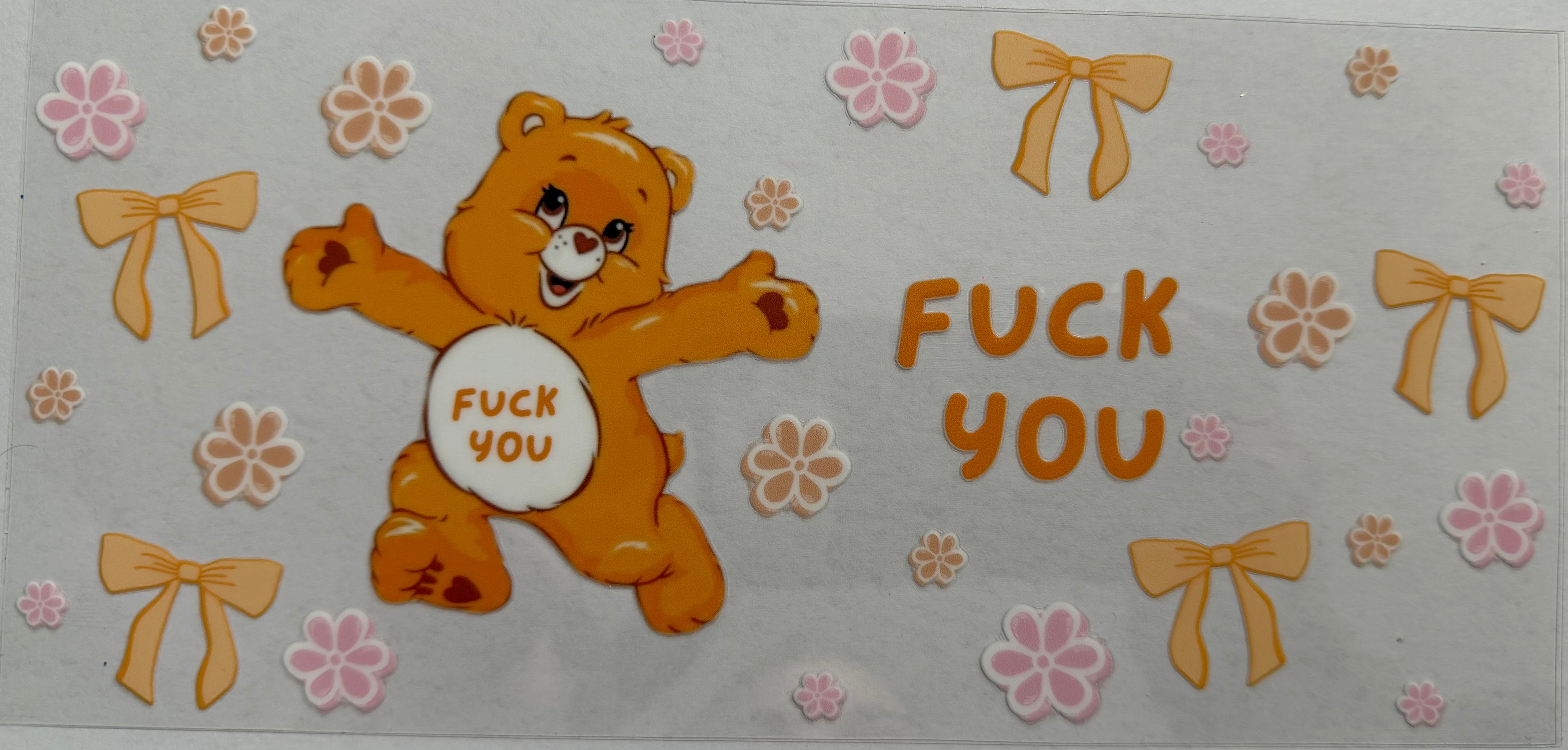 Swear Bears 16oz Uv Dtf Wrap