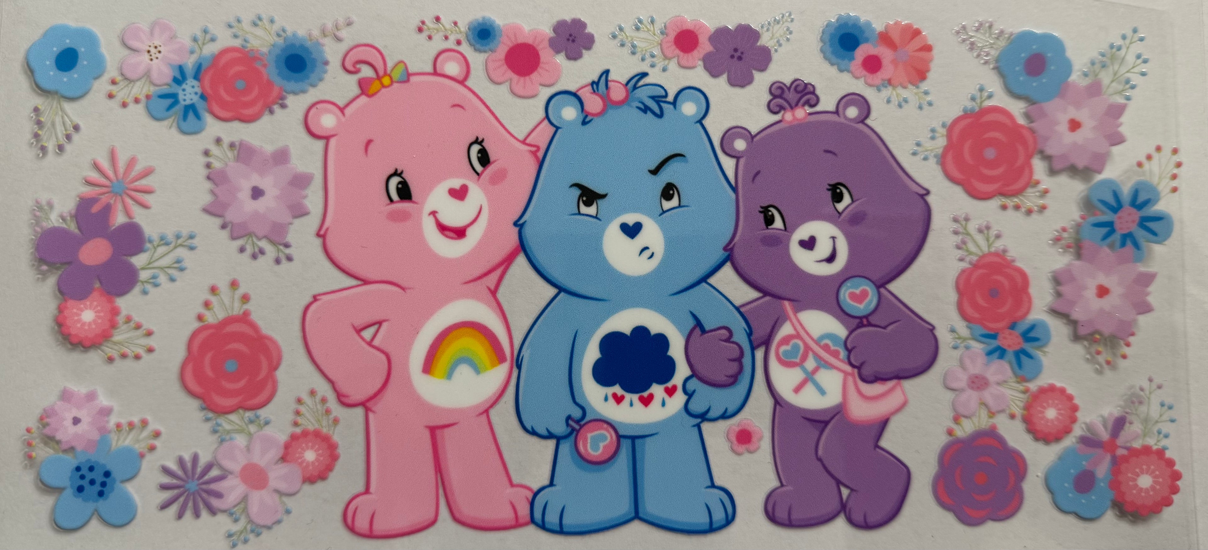 Care Bears 16oz Uv Dtf Wrap