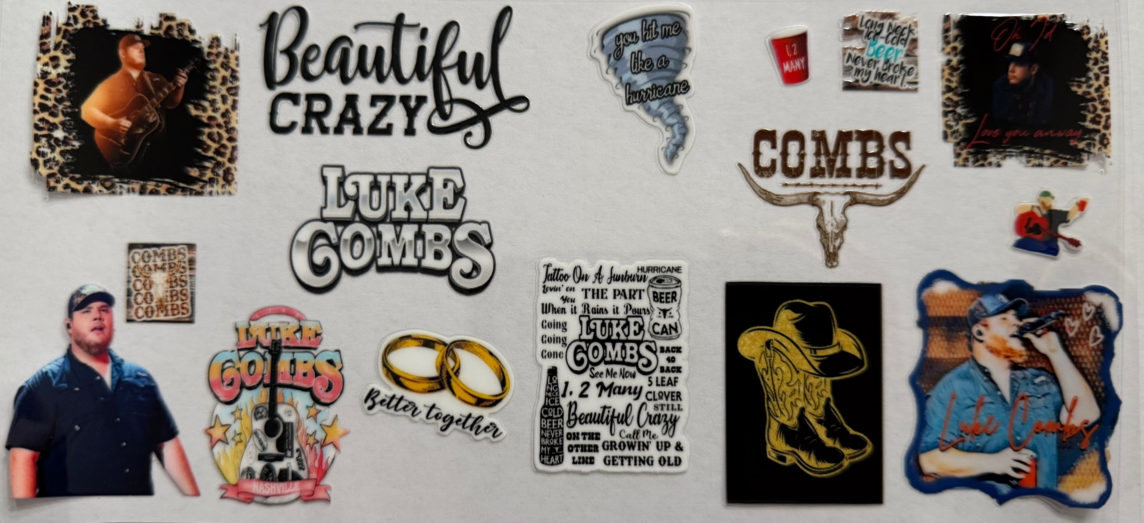 Luke Combs 16oz Uv Dtf Wrap