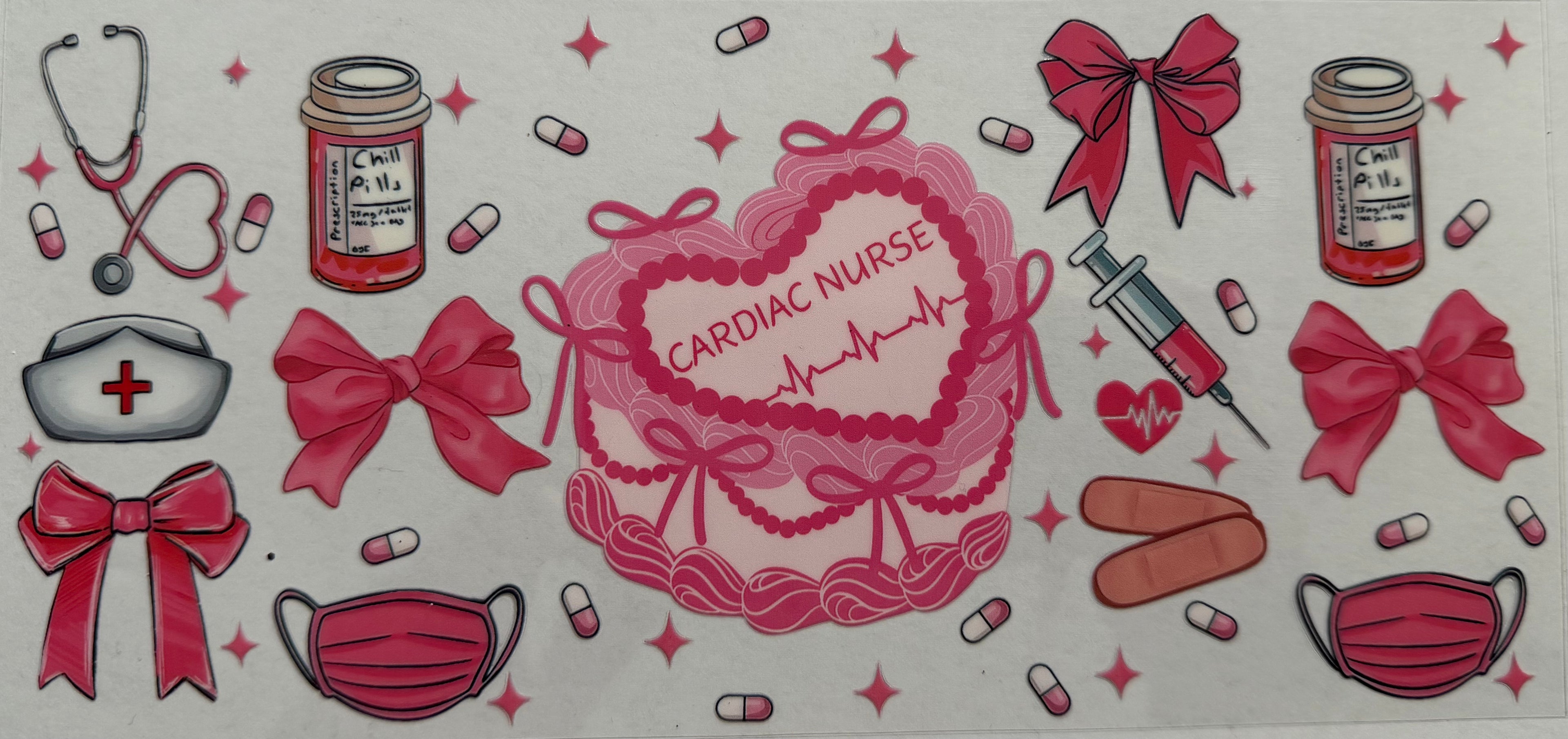 Cardiac Nurse 16oz Uv Dtf Wrap