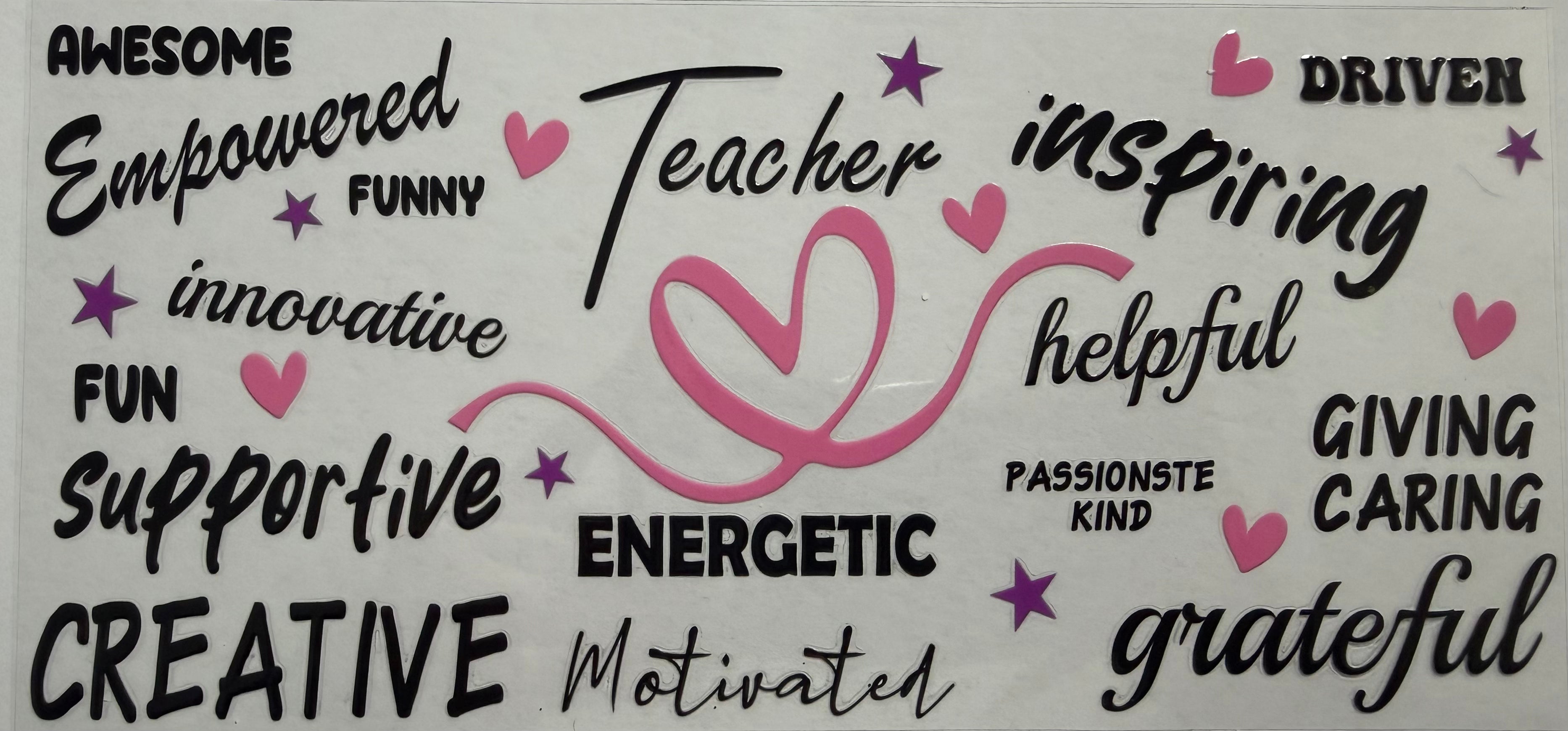 Teacher 16oz Uv Dtf Wrap