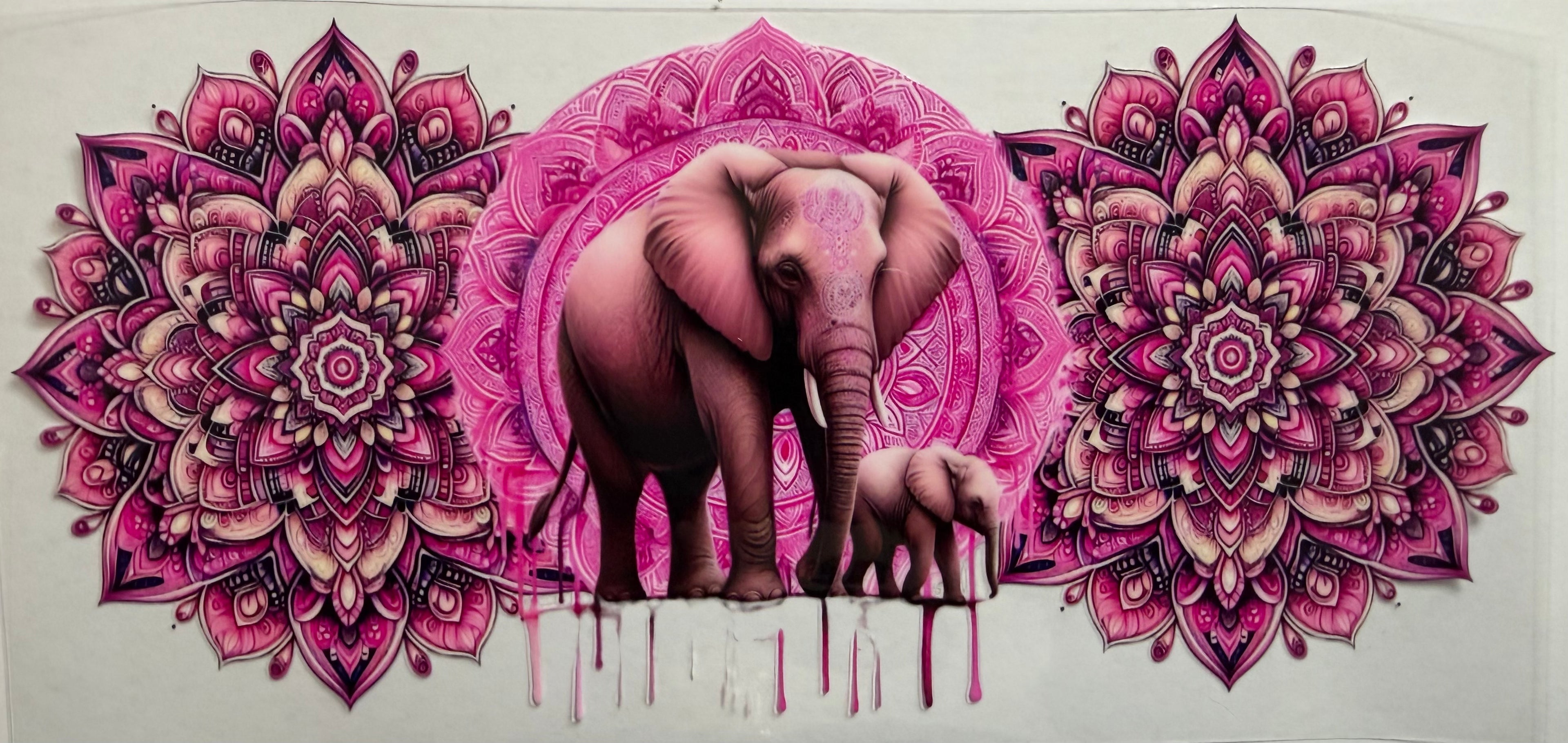 Elephants 16oz Uv Dtf Wrap