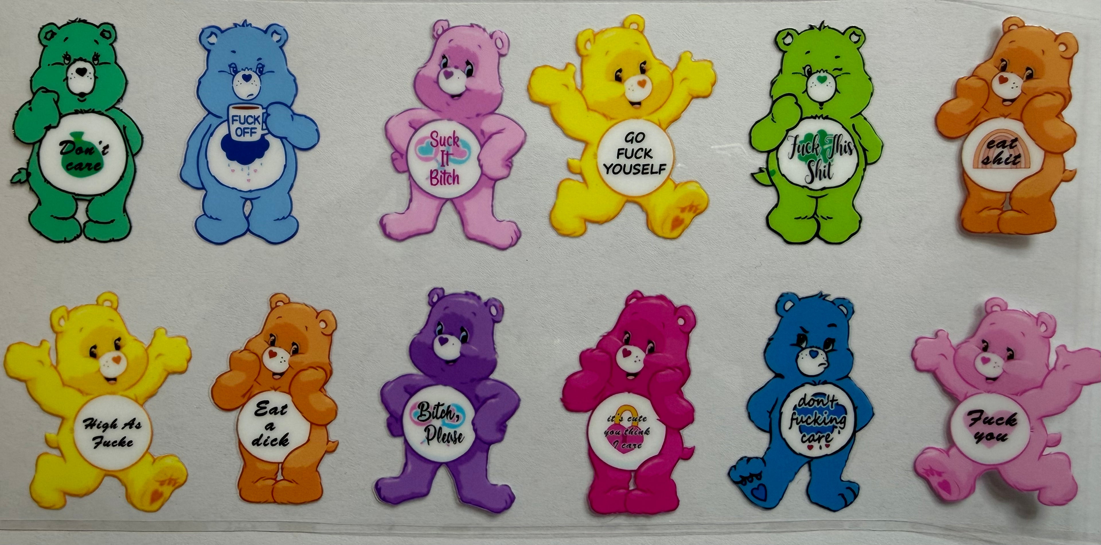 Swear Bears 16oz Uv Dtf Wrap