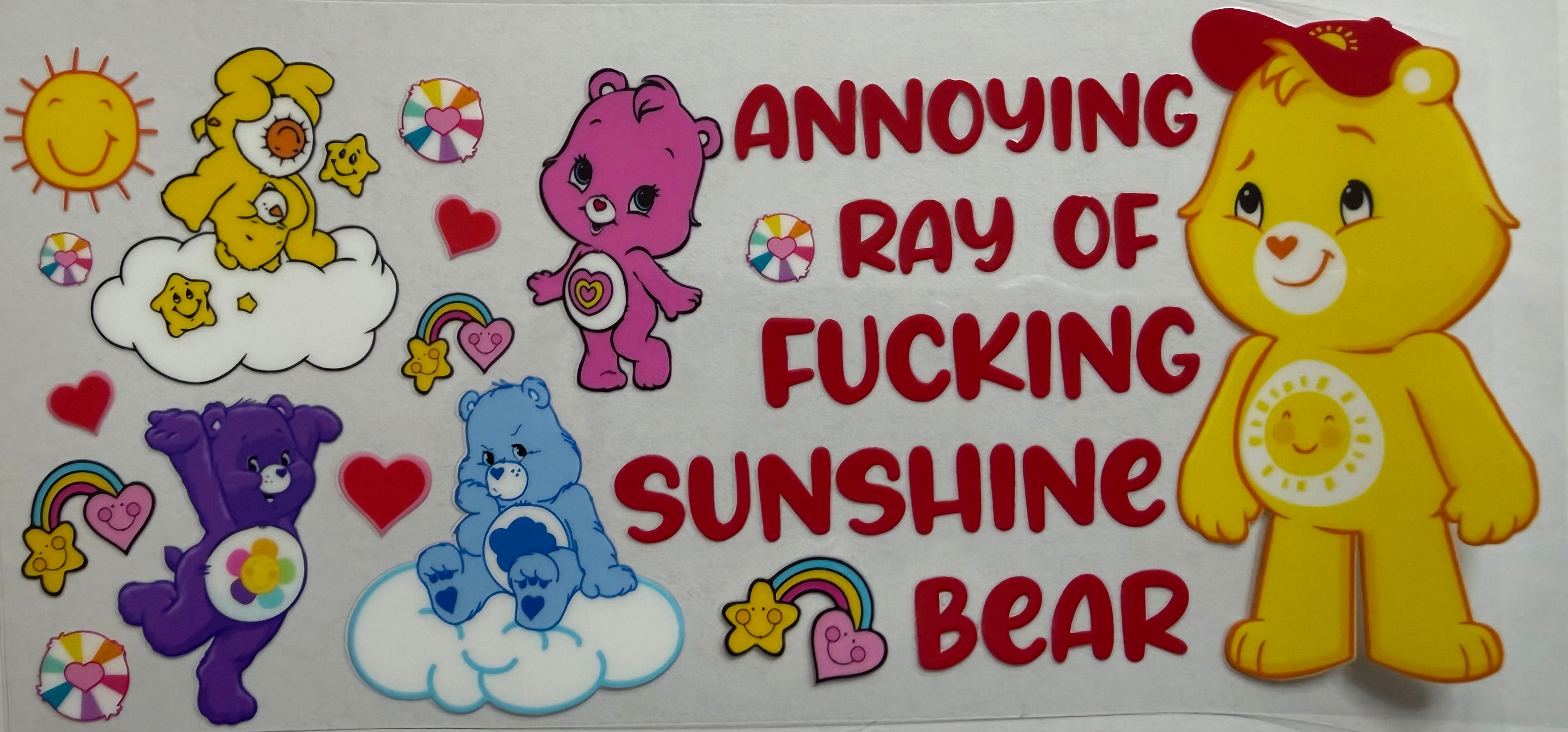 Sunshine Care Bear 16oz Uv Dtf Wrap