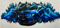 Blue Car 16oz Uv Dtf Wrap