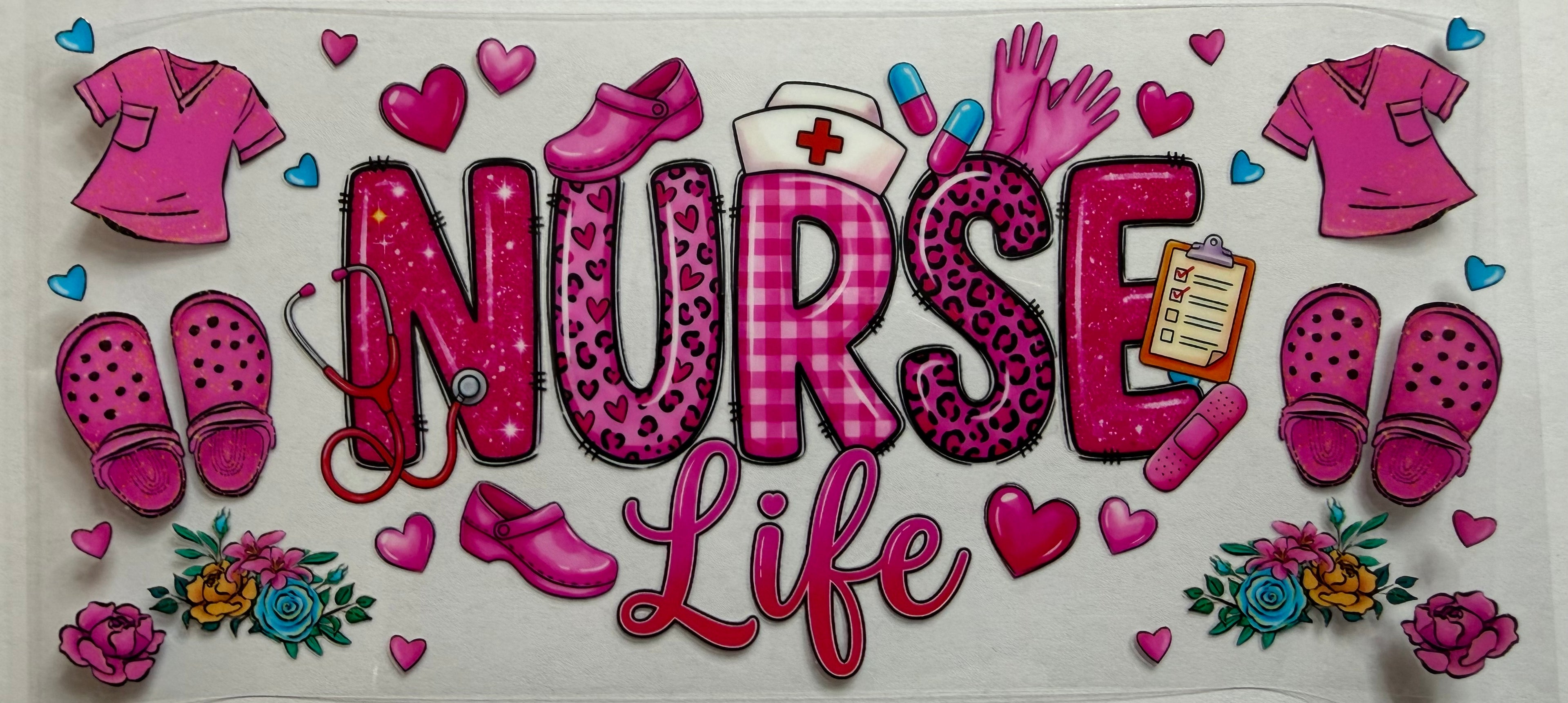 Nurse Life 16oz Uv Dtf Wrap