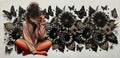 Black Flower Girl 16oz Uv Dtf Wrap