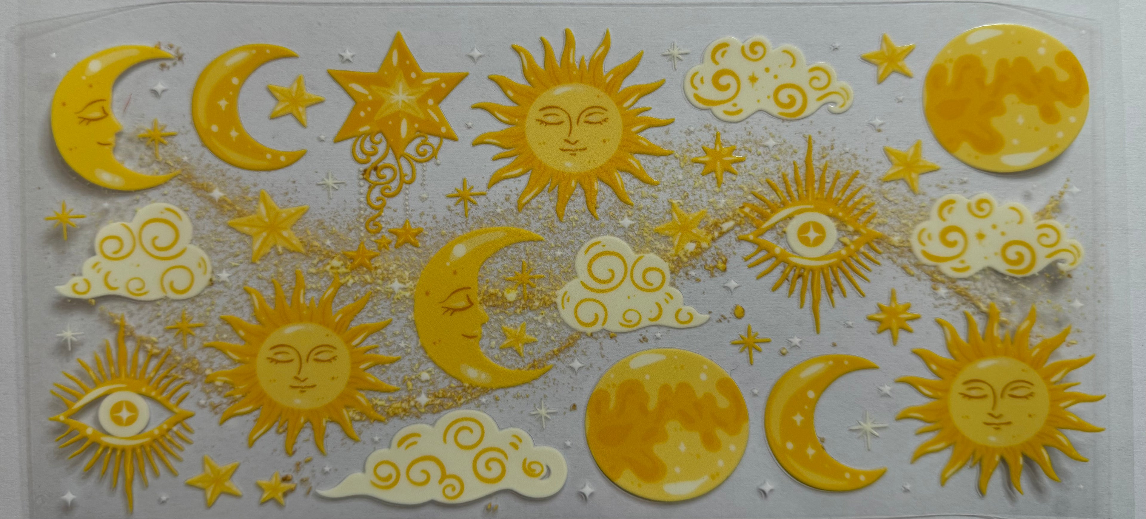 Moons & Stars 16oz Uv Dtf Wraps