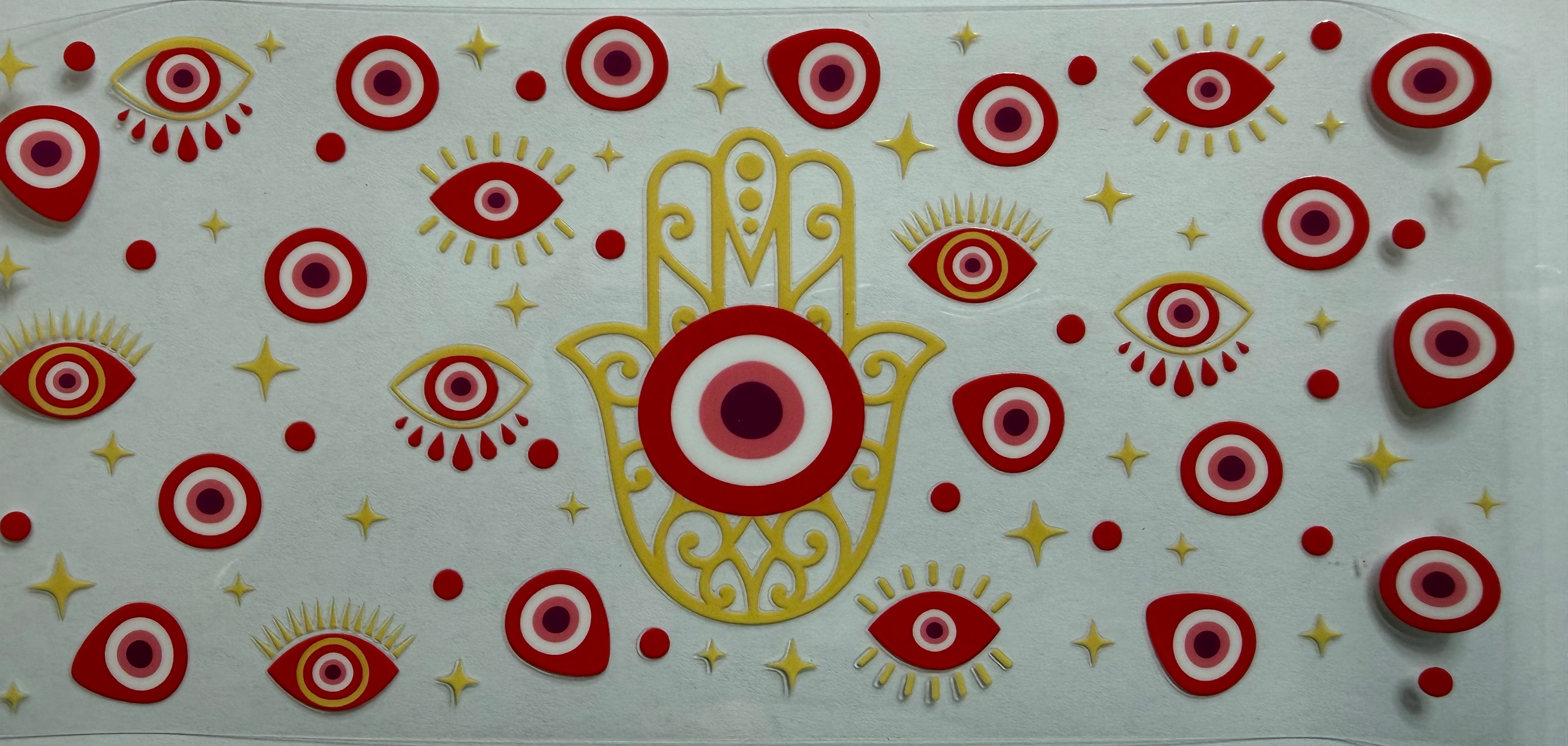 Red Evil Eye 16oz Uv Dtf Wrap