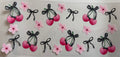 Cherries & Flowers 16oz uv Dtf Wrap