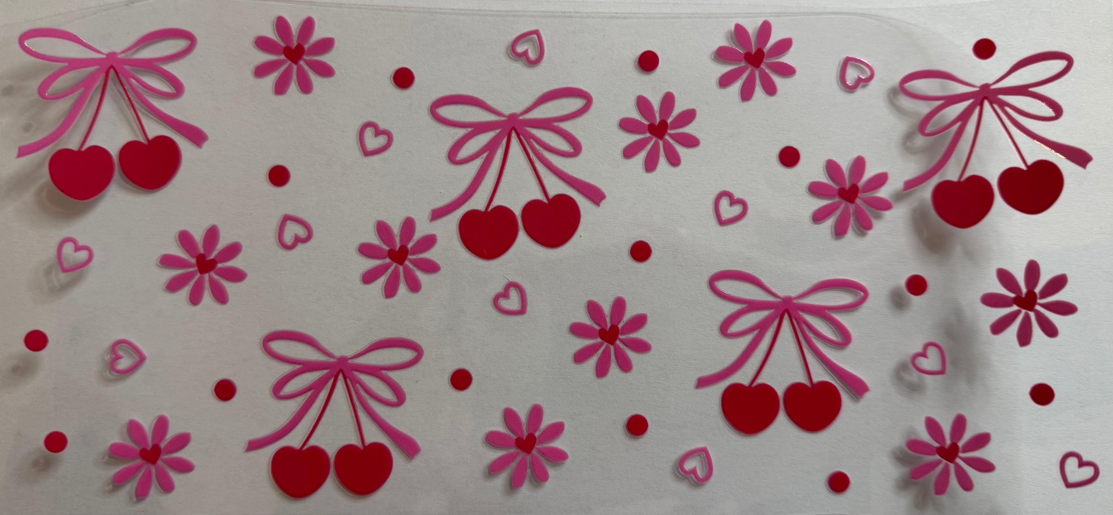 Bows & Cherries 16oz Uv Dtf Wrap
