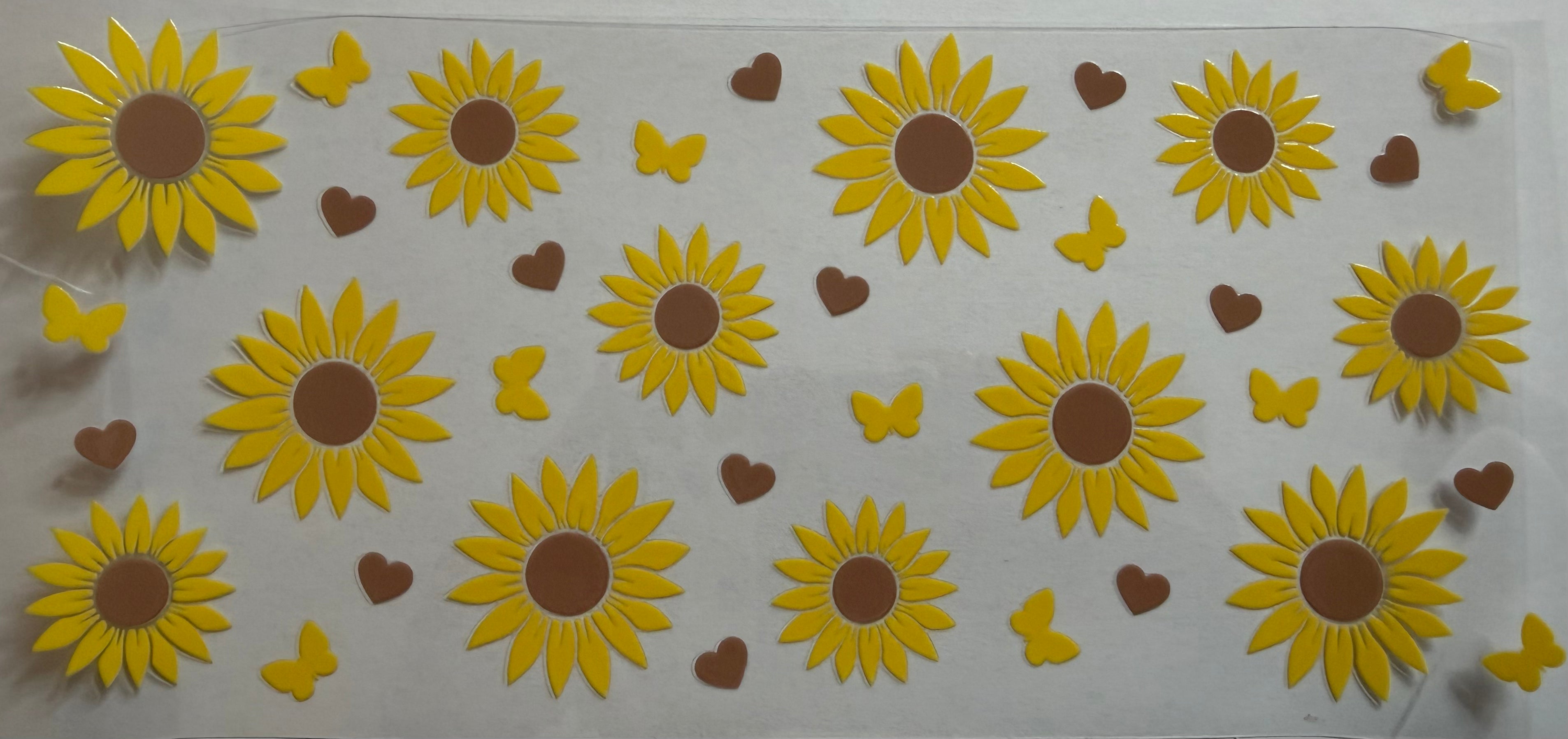 Sunflowers 16oz Uv Dtf Wrap