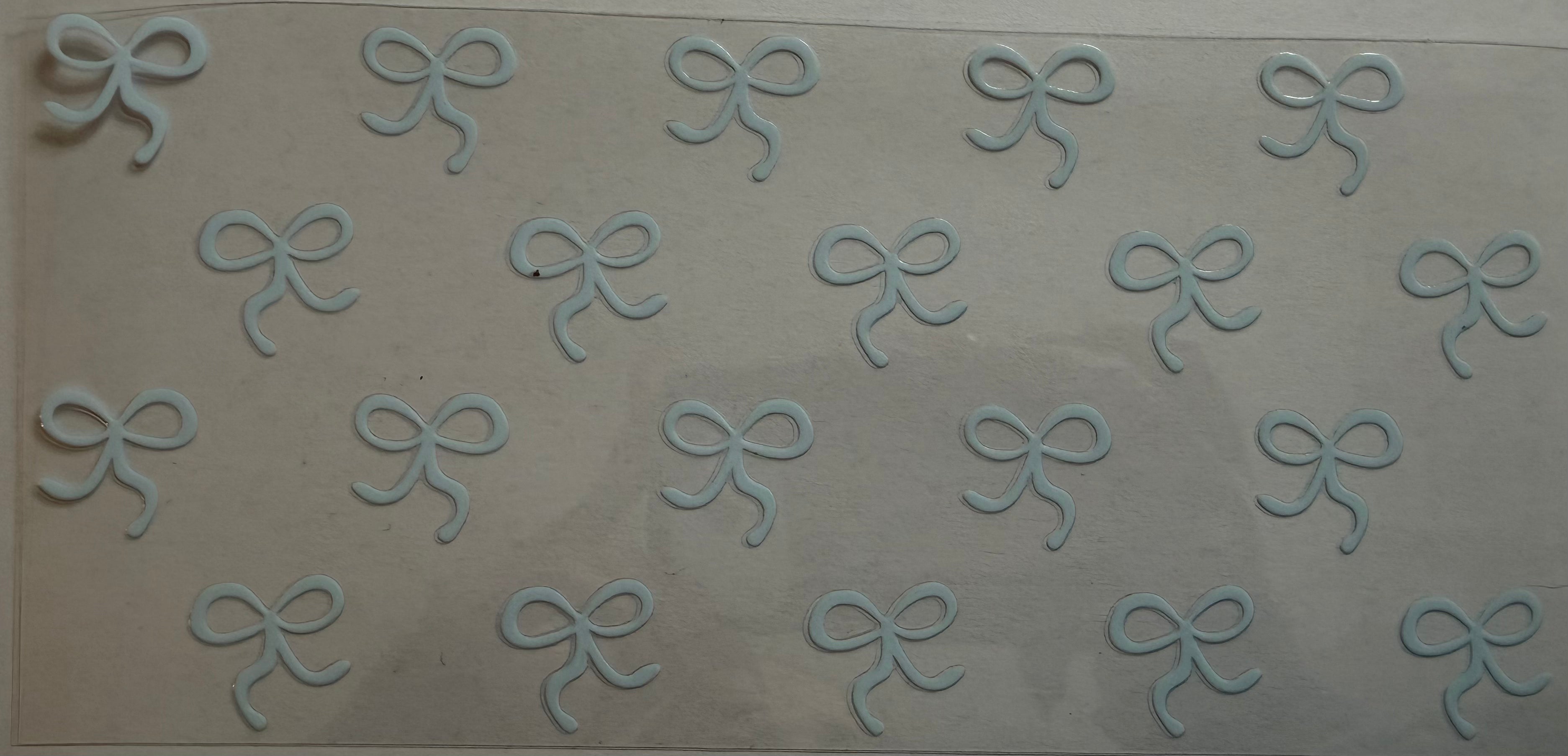 Blue Bows 16oz Uv Dtf Wrap