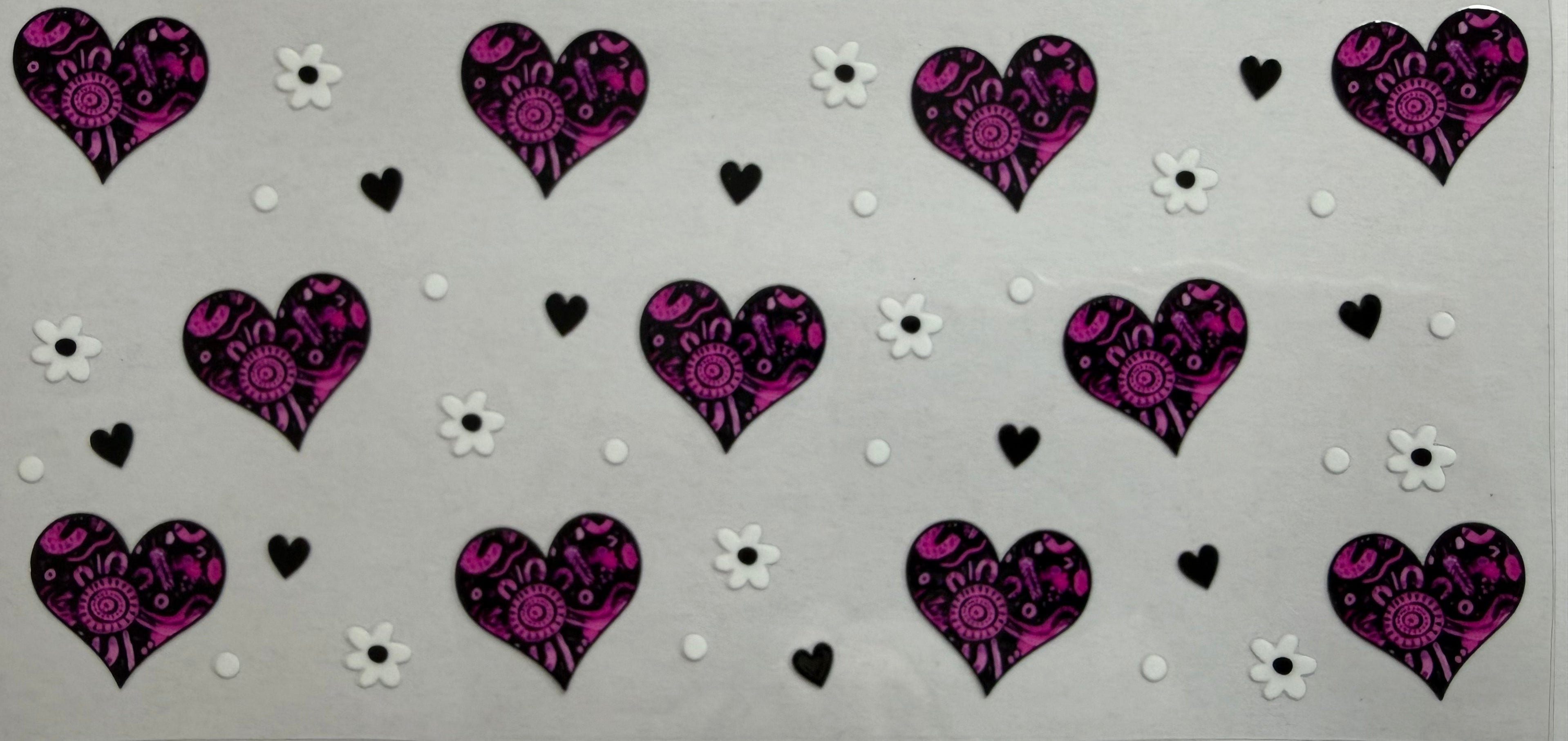 Hearts 16oz Uv Dtf Wrap